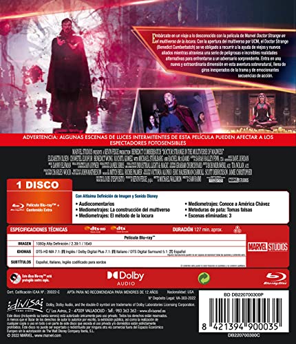 Detalle 2 de Doctor Strange en el Multiverso de la Locura (Blu-ray) – Divisa Films