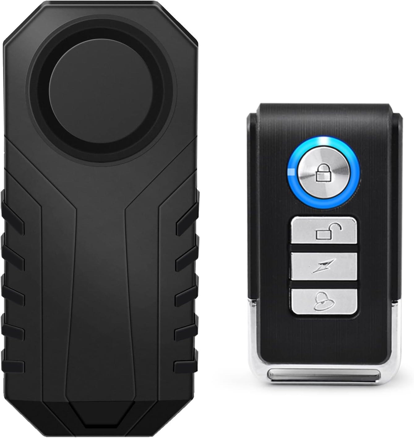 Detalle de NineLeaf Fahrradalarm mit Fernbedienung (bis 113 dB) – kabellose Vibrationserkennung & Anti-Diebstahl-Schutz
