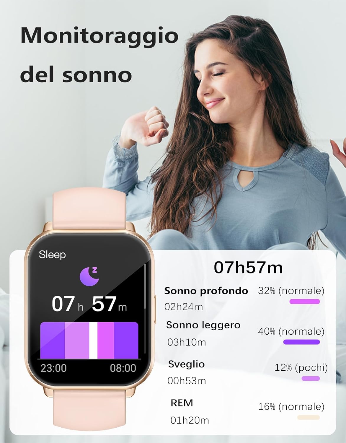 Thumbnail 4 de RUIMEN Smartwatch Donna 1,85"