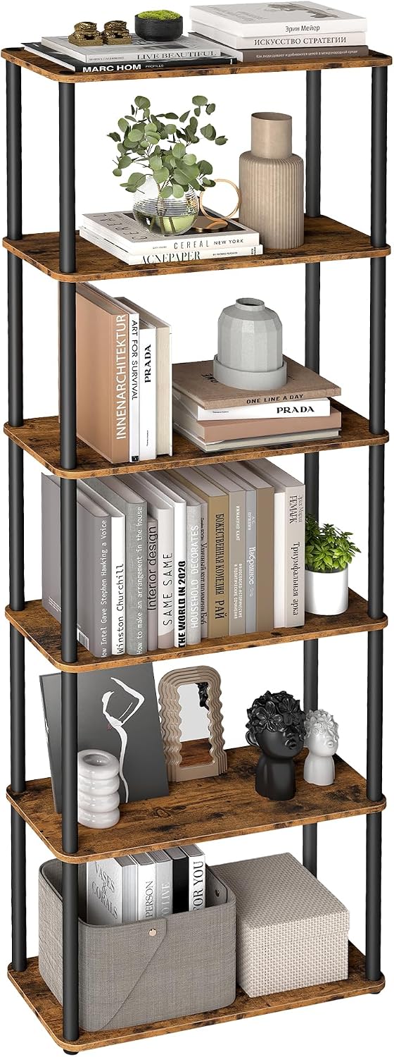 Thumbnail 6 de VASAGLE LLS165K01 5-Tier Shelf, Tool-Free Assembly, Vintage Brown and Black