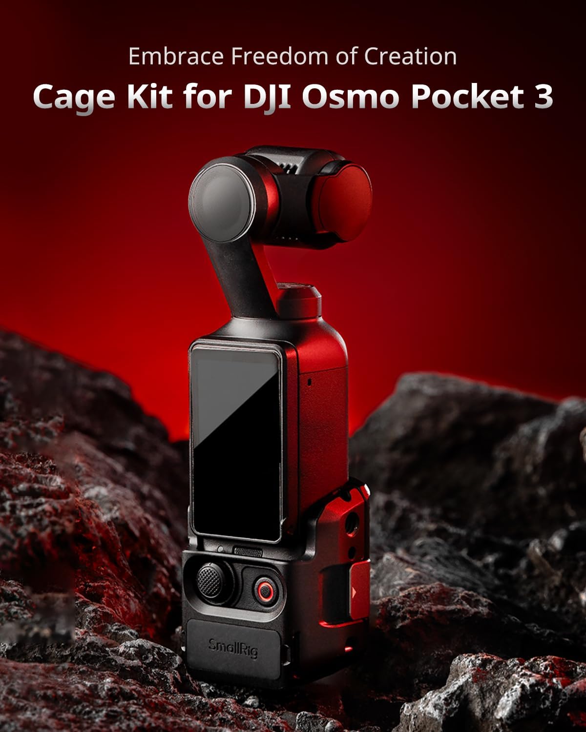Detalle de SMALLRIG Expansion Adapter Accessory 5072 for DJI Osmo Pocket 3 (aluminium protective cage with cold shoe)