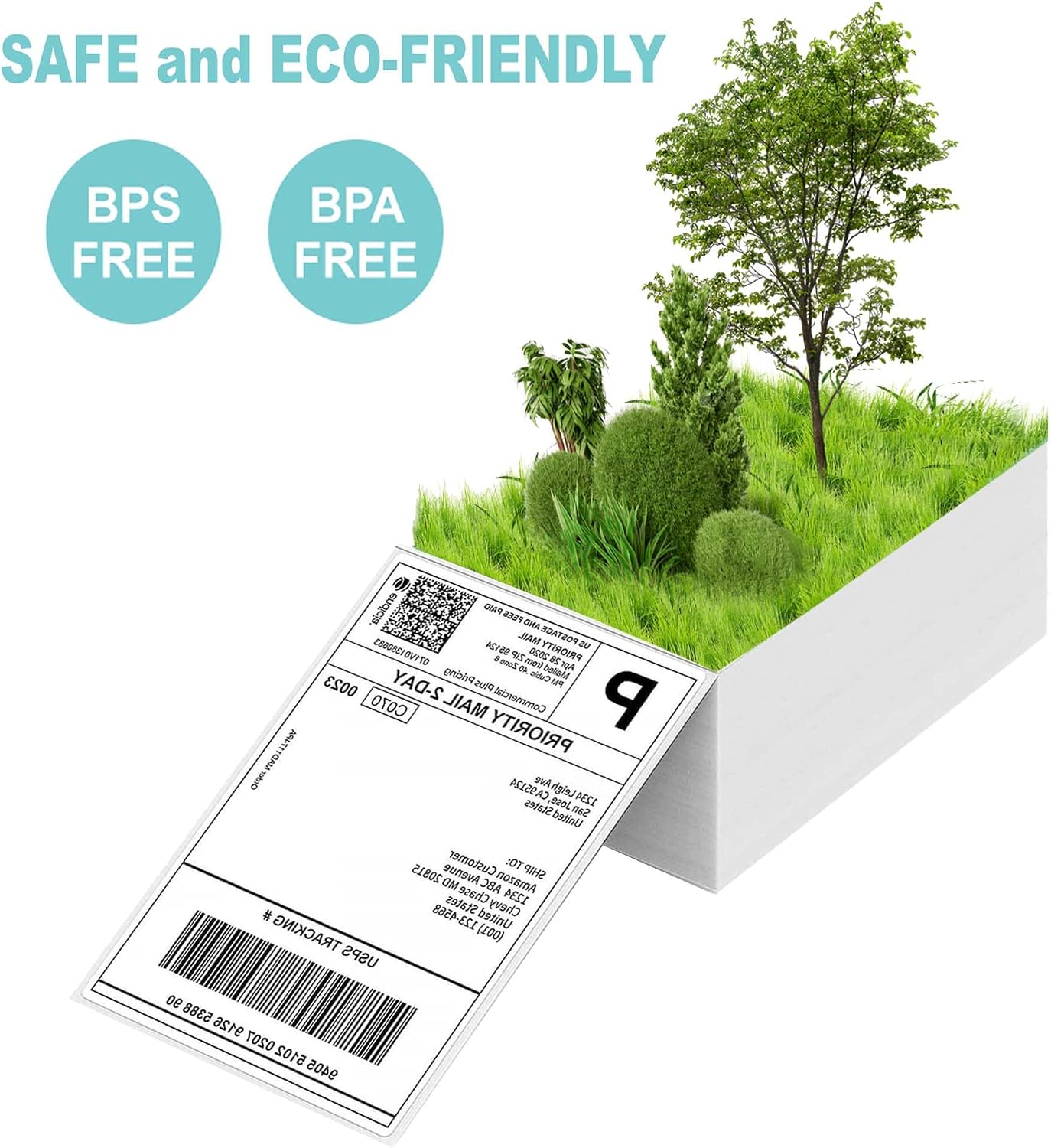 Thumbnail 1 de Coopaty Direct Thermal Shipping Labels, 4 x 6 in