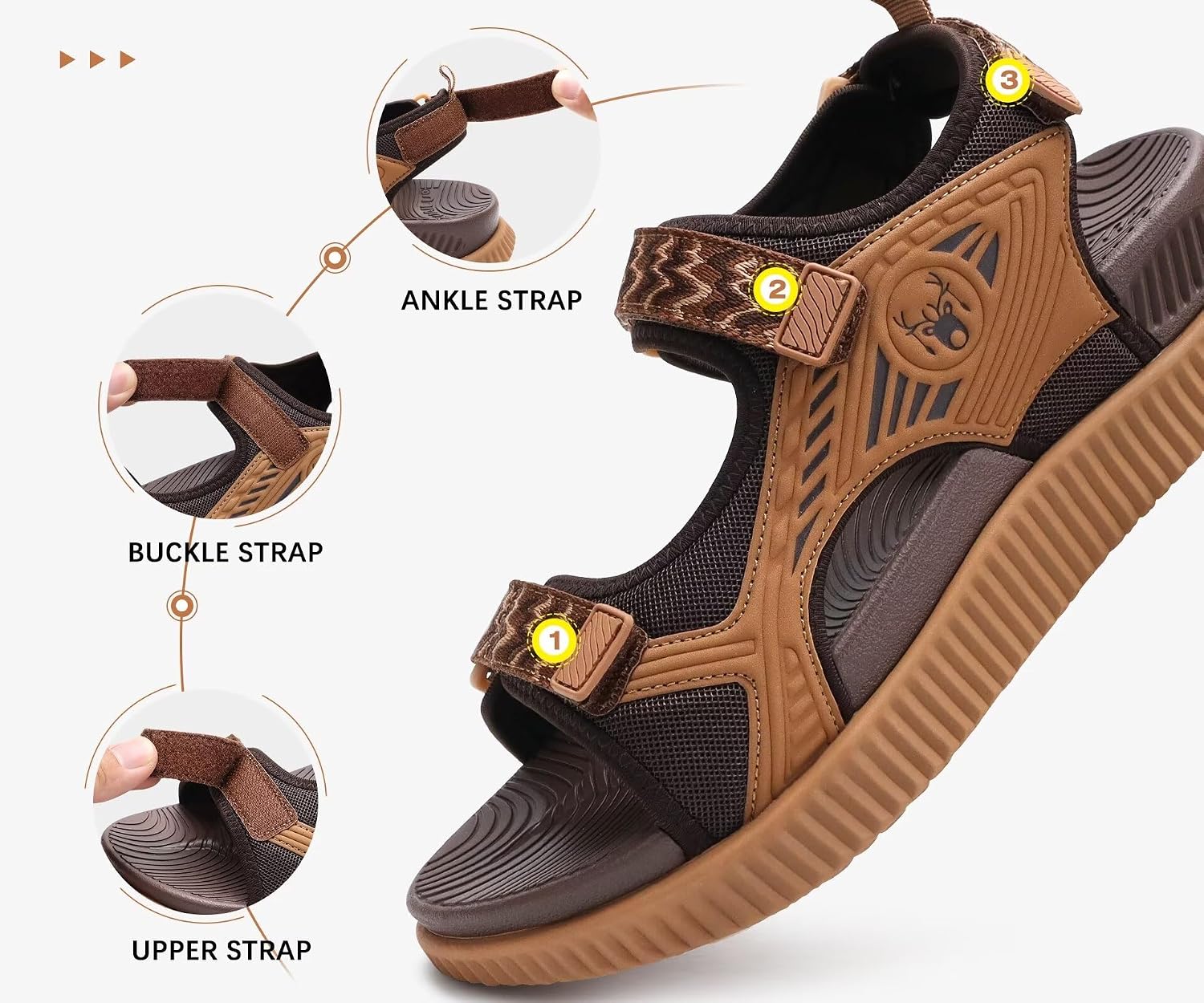 Detalle 1 de KuaiLu Women's Walking Sandals with Adjustable Straps