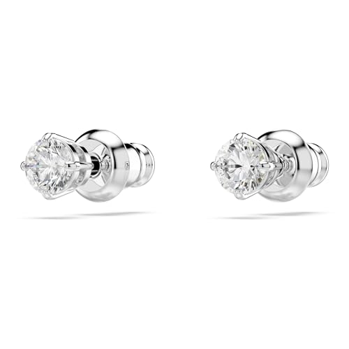 Detalle de Swarovski Orecchini a lobo Attract Round, Bianchi, Placcato rodio
