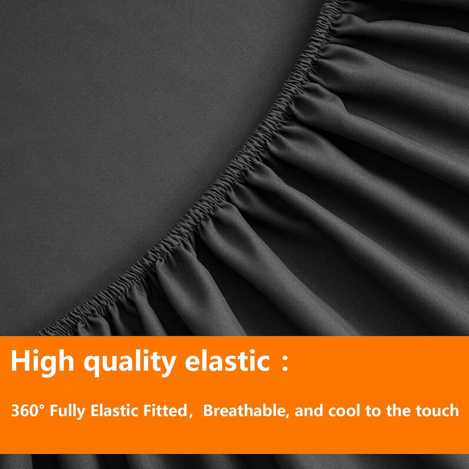 Thumbnail 5 de TAIMIT Full Size Comforter Set (7-Piece) — Bed in a Bag with Reversible Quilted Comforter, Dark Grey