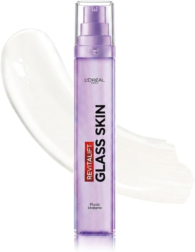Detalle de L'Oréal Paris Fluido Idratante Revitalift Filler Glass Skin 50 ml – Idratazione intensa e effetto pelle di vetro