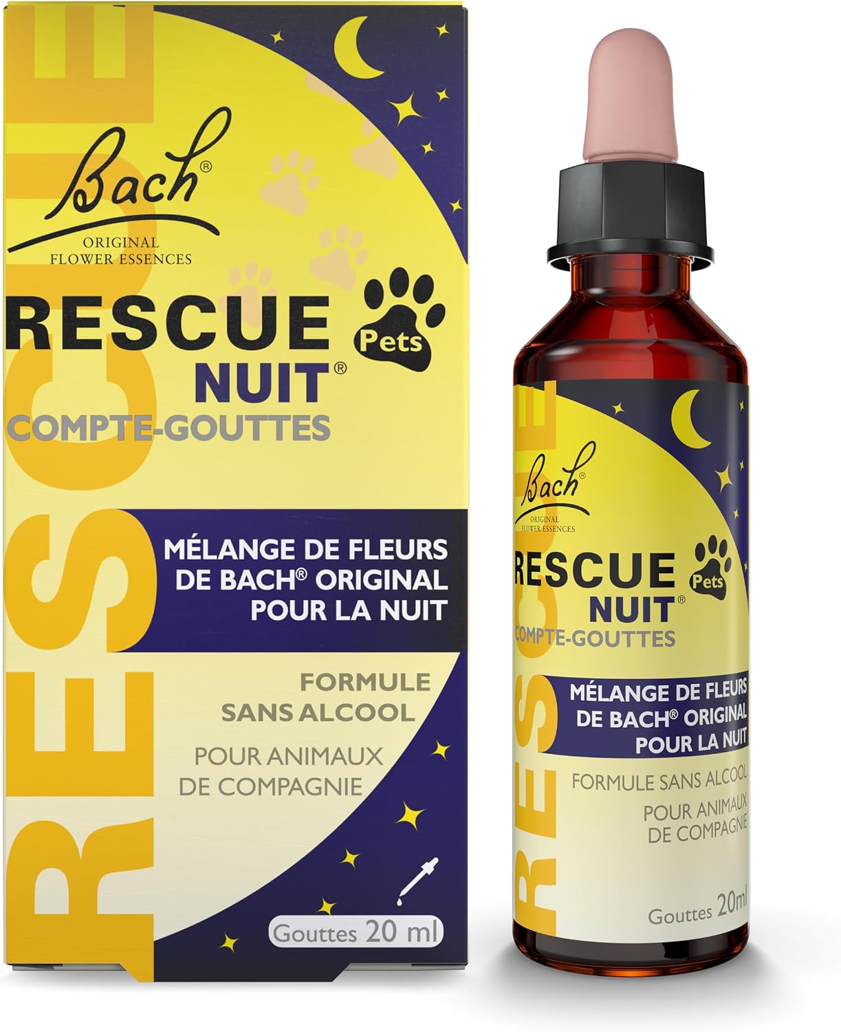 Detalle de Rescue Pets Compte-Gouttes: La sérénité pour animaux de compagnie, Vegan, flacon 10 ml