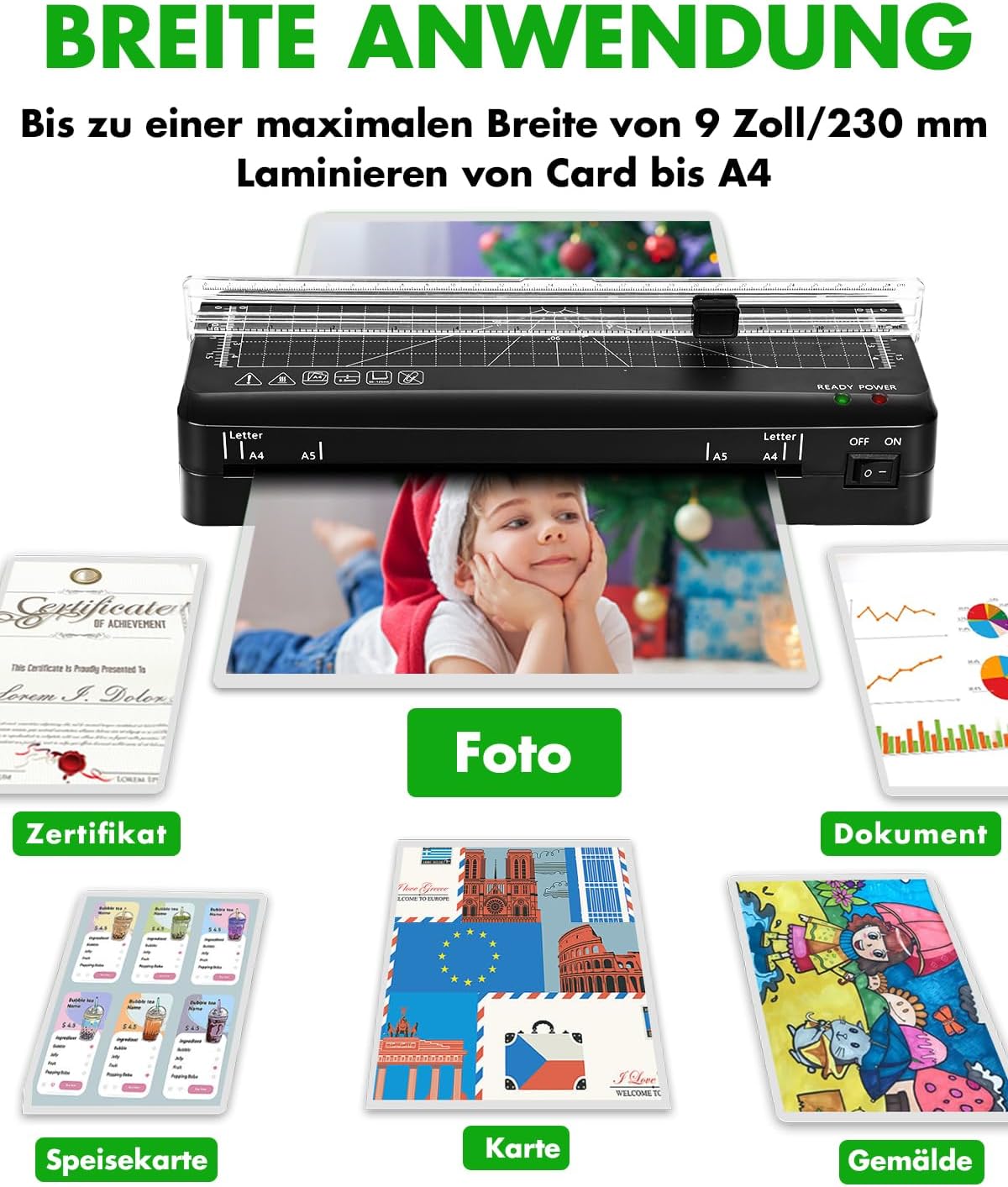 Thumbnail 6 de A4 Laminiermaschine 70 Sek Schnellaufheizung