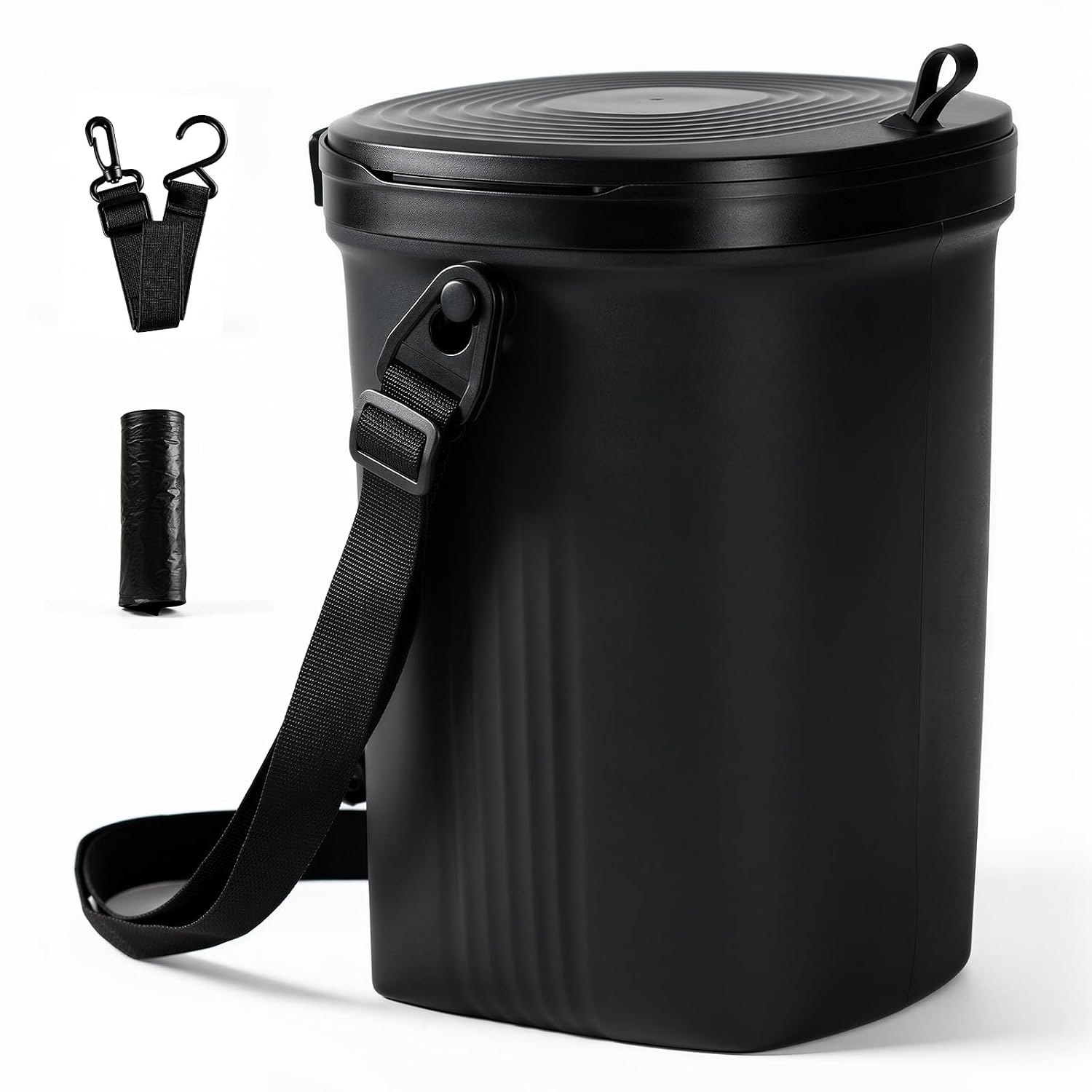 Detalle de Car Trash Can with Lid, 2 Gallons
