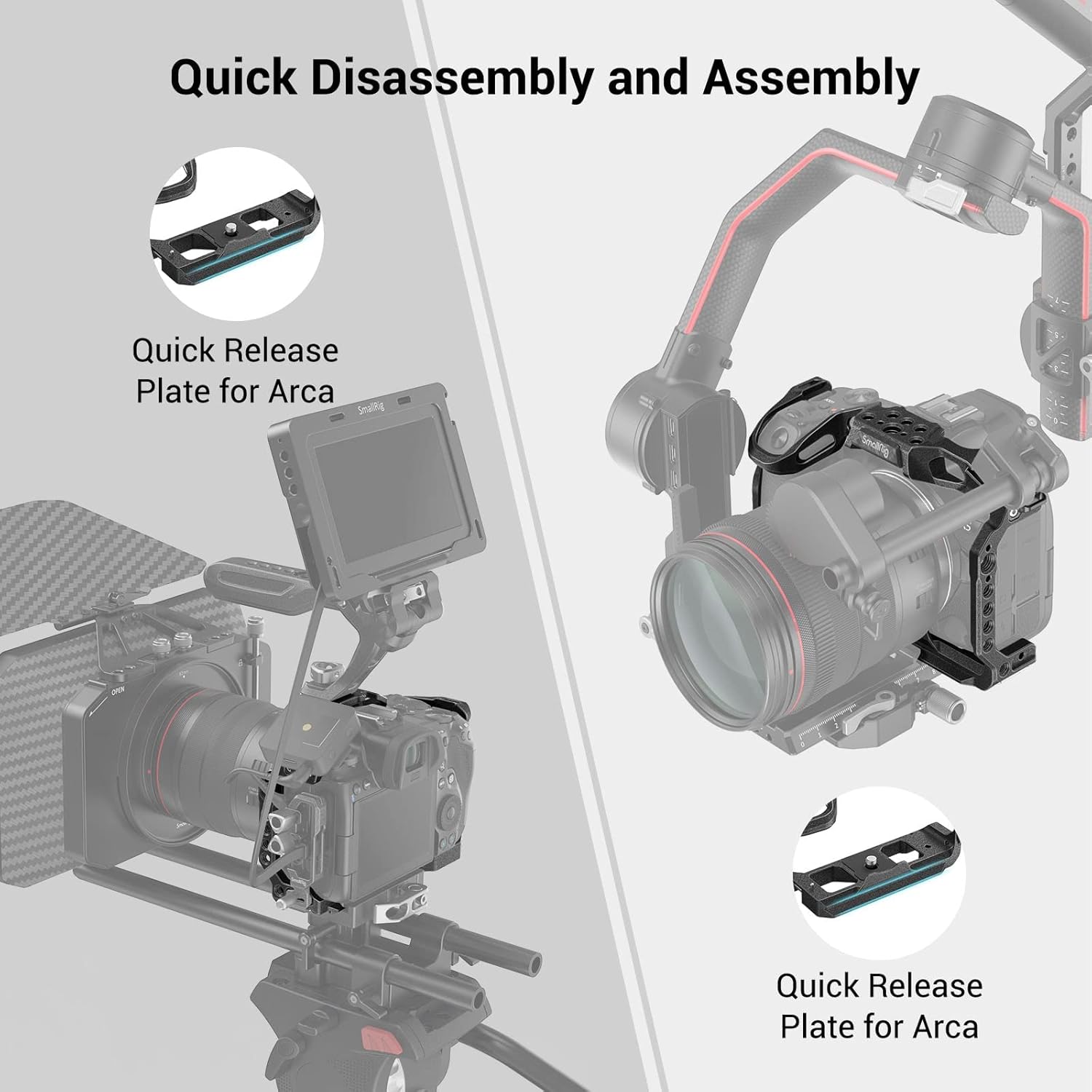 Thumbnail 3 de SMALLRIG Cage Käfig für Canon R5/R6/R5 C – CNC-Aluminiumkonstruktion mit vielseitigen Montagemöglichkeiten (3233B)