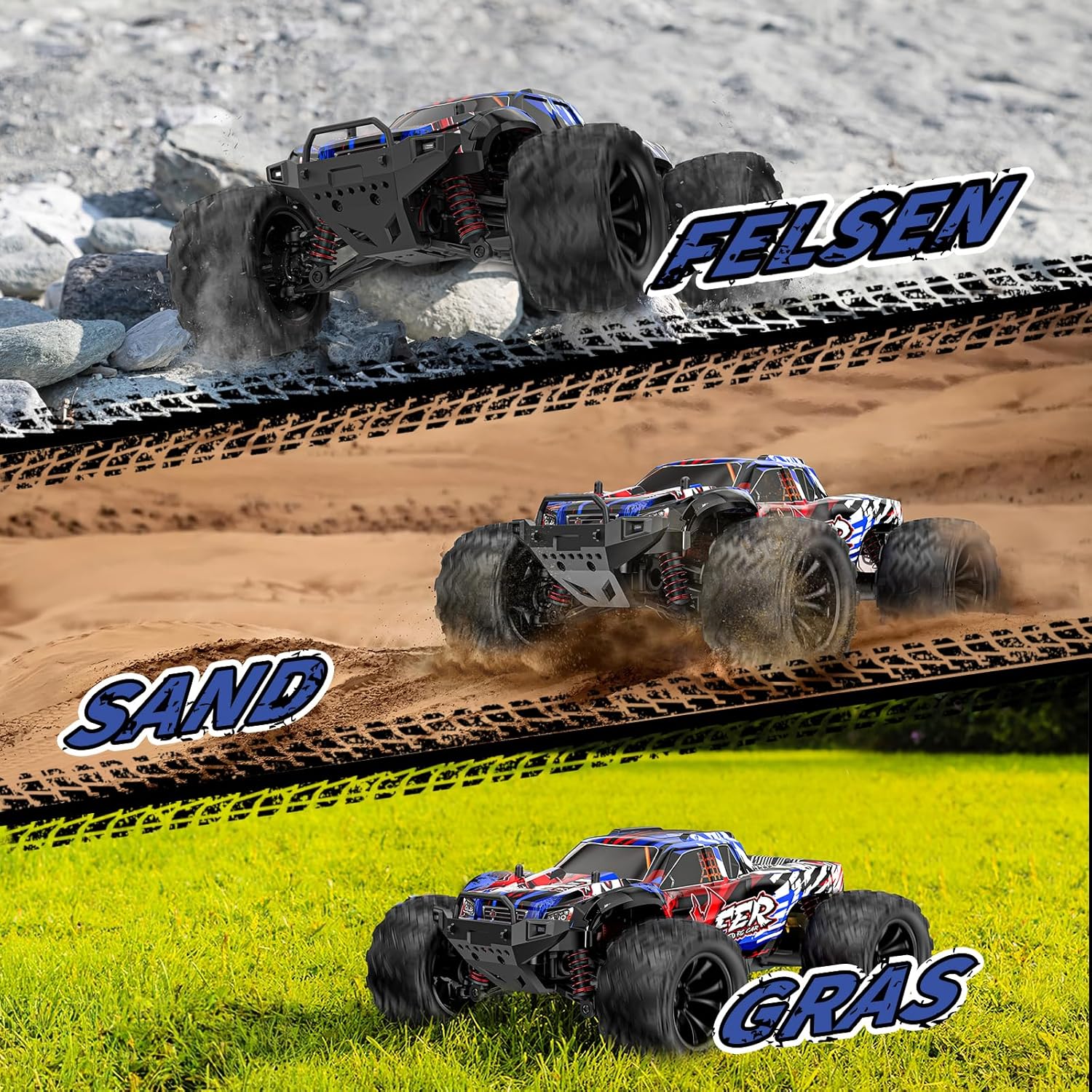 Thumbnail 5 de EVARY Auto telecomandata 1:16 – Monster Truck RC 40 km/h, 2,4 GHz, 4WD