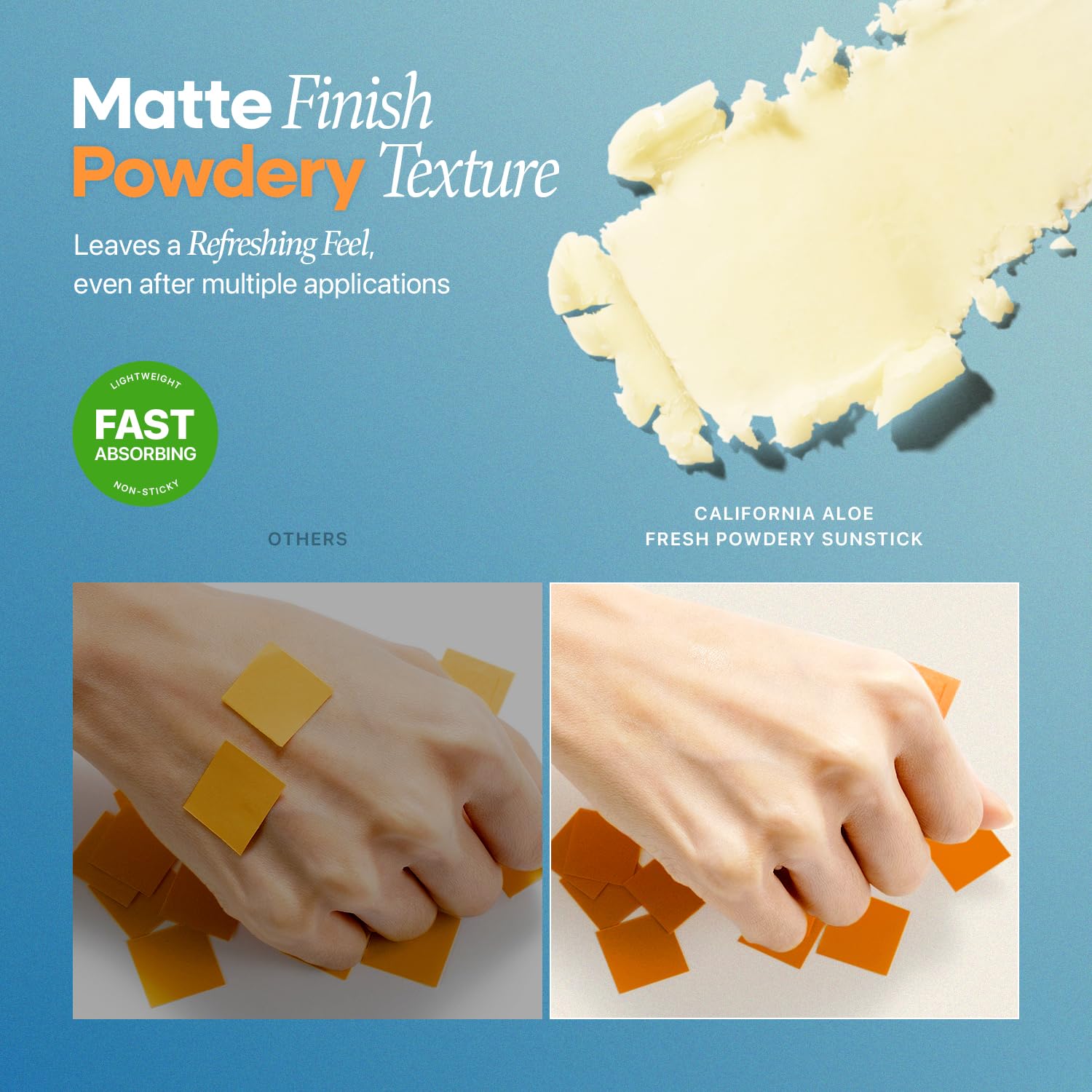 Detalle 2 de Nature Republic California Aloe Fresh Powdery Sun Stick SPF50+