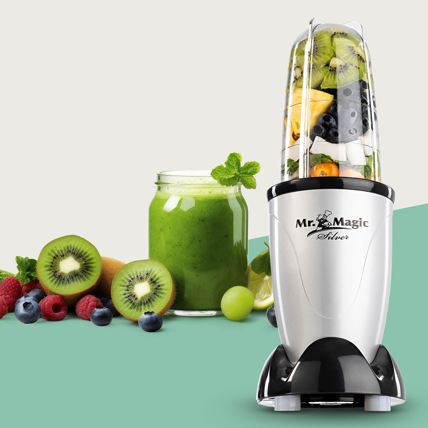 Detalle 2 de GOURMETmaxx Mr. Magic Mixer – blender z kubkiem 500 ml, 400 W, 8 funkcji