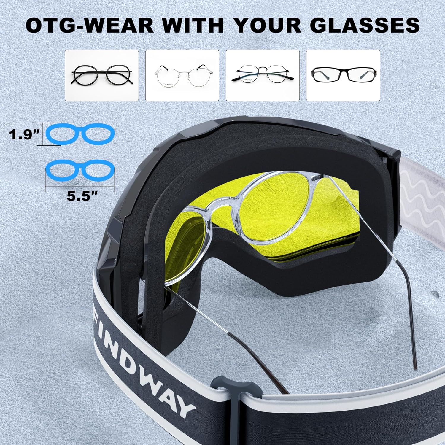 Thumbnail 2 de Findway Skibrille OTG für Brillenträger – verspiegelt
