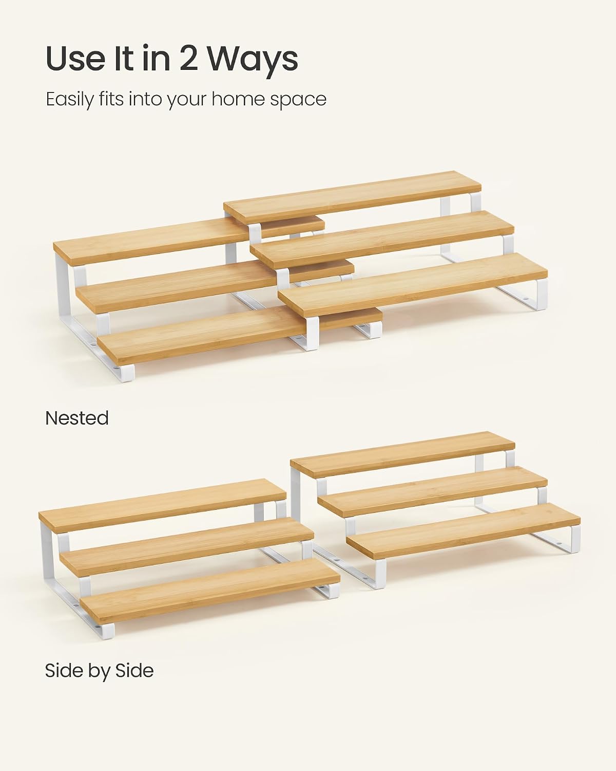 Detalle 2 de SONGMICS Spice Rack 3-Tier set