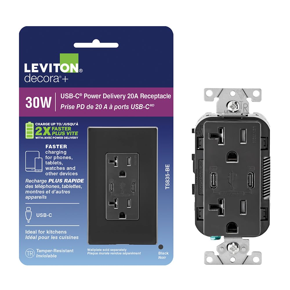 Detalle 1 de Leviton USB outlet T5835-BE
