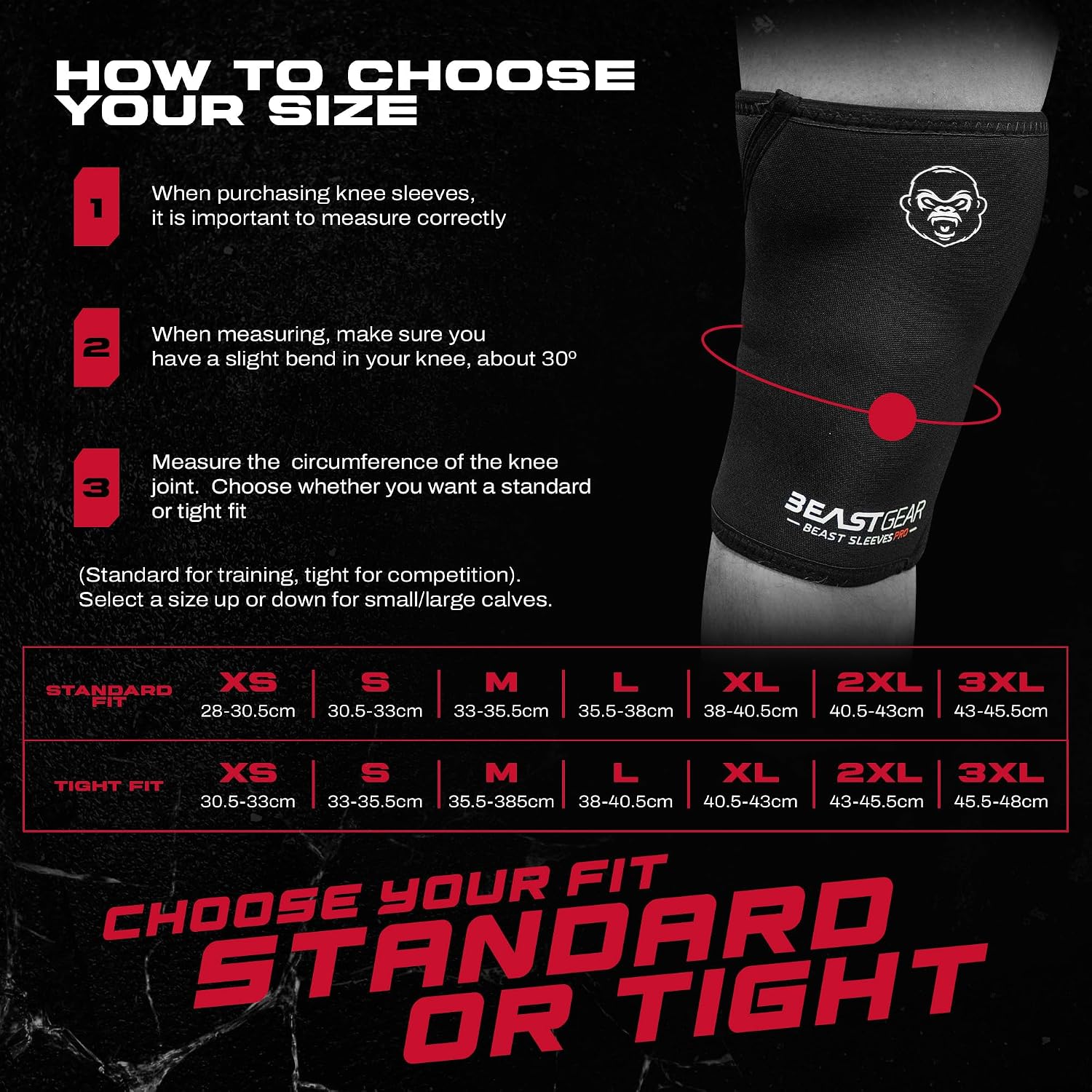 Detalle 2 de Beast Gear Sleeves Pro 7mm Knee Sleeves