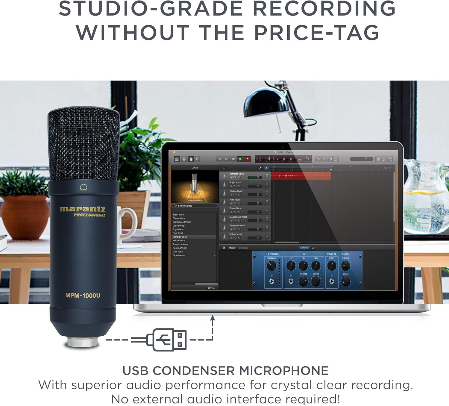 Detalle de Marantz Professional MPM-1000U USB Condenser Microphone with Cardioid Pickup