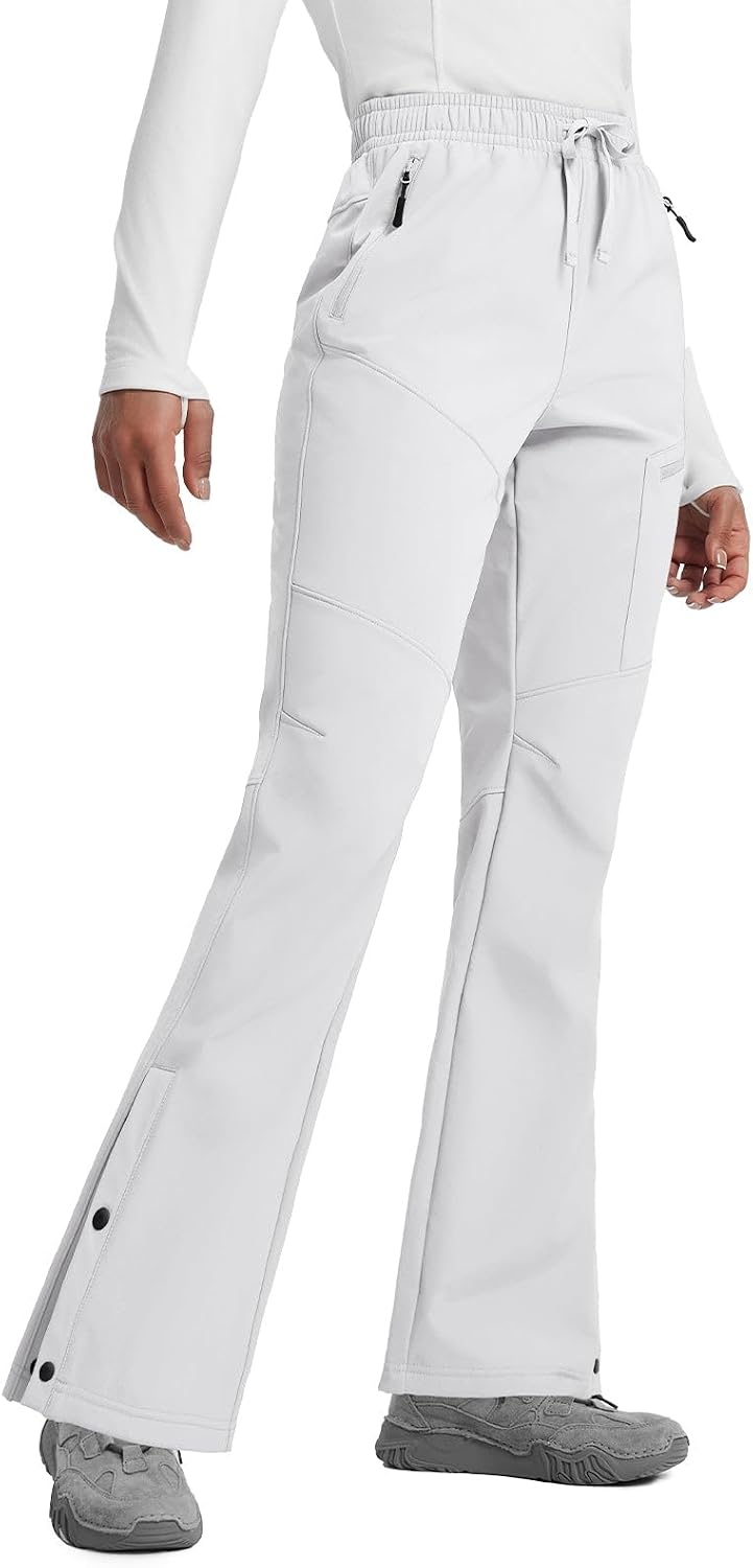 Detalle 2 de baleaf Damen Thermohose Outdoorhose winddicht wasserabweisend