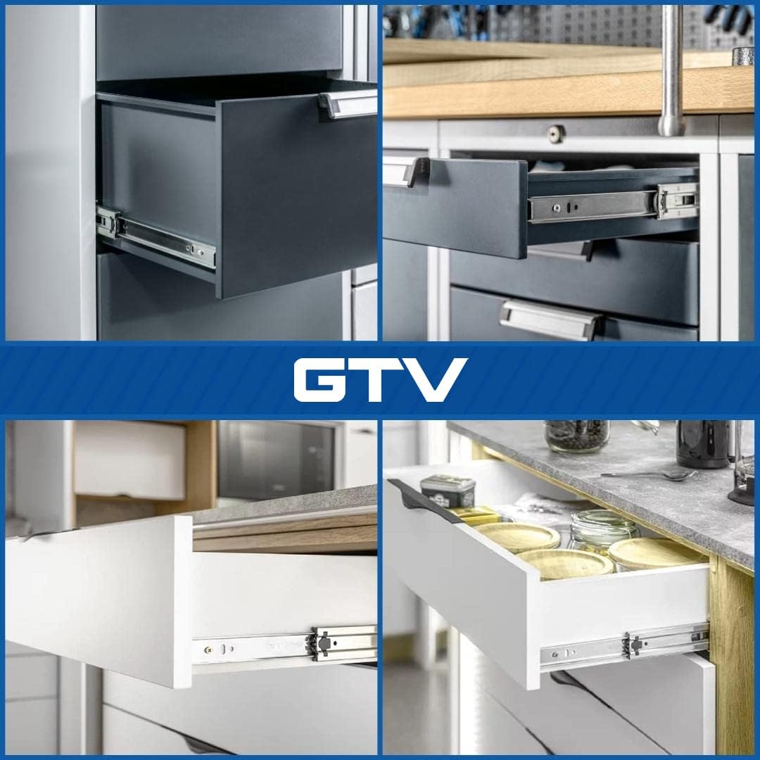 Thumbnail 6 de GTV H53 prowadnice kulkowe do szuflad, pełny wysuw, 1050 mm, 100 kg