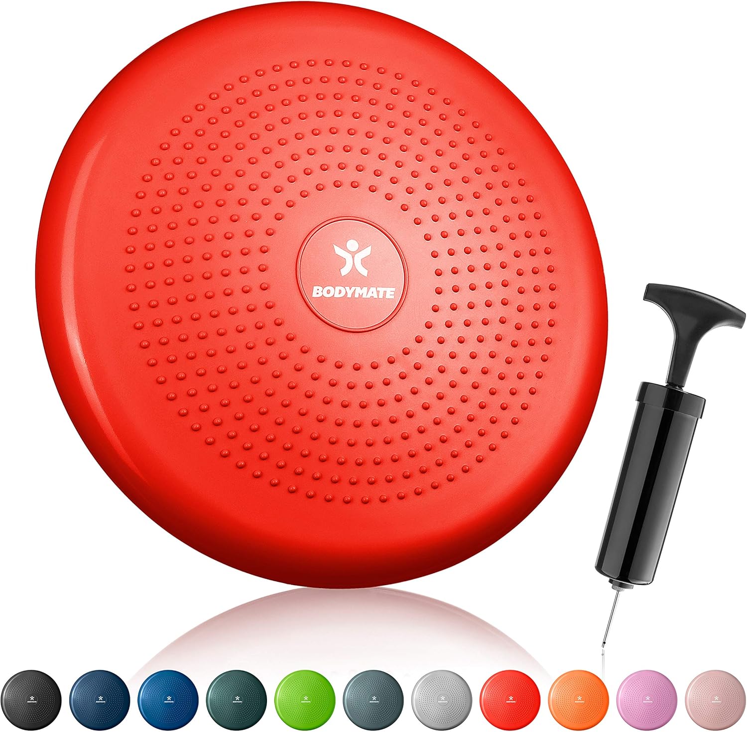 Thumbnail 1 de BODYMATE Pepper-RED: Cuscino per seduta con pompa da 34 cm, equilibrio dinamico per rafforzare il core