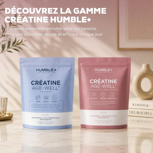 Thumbnail 7 de HUMBLE+ Créatine Glow Age-Well Monohydrate + B6 & B12 – 310 g