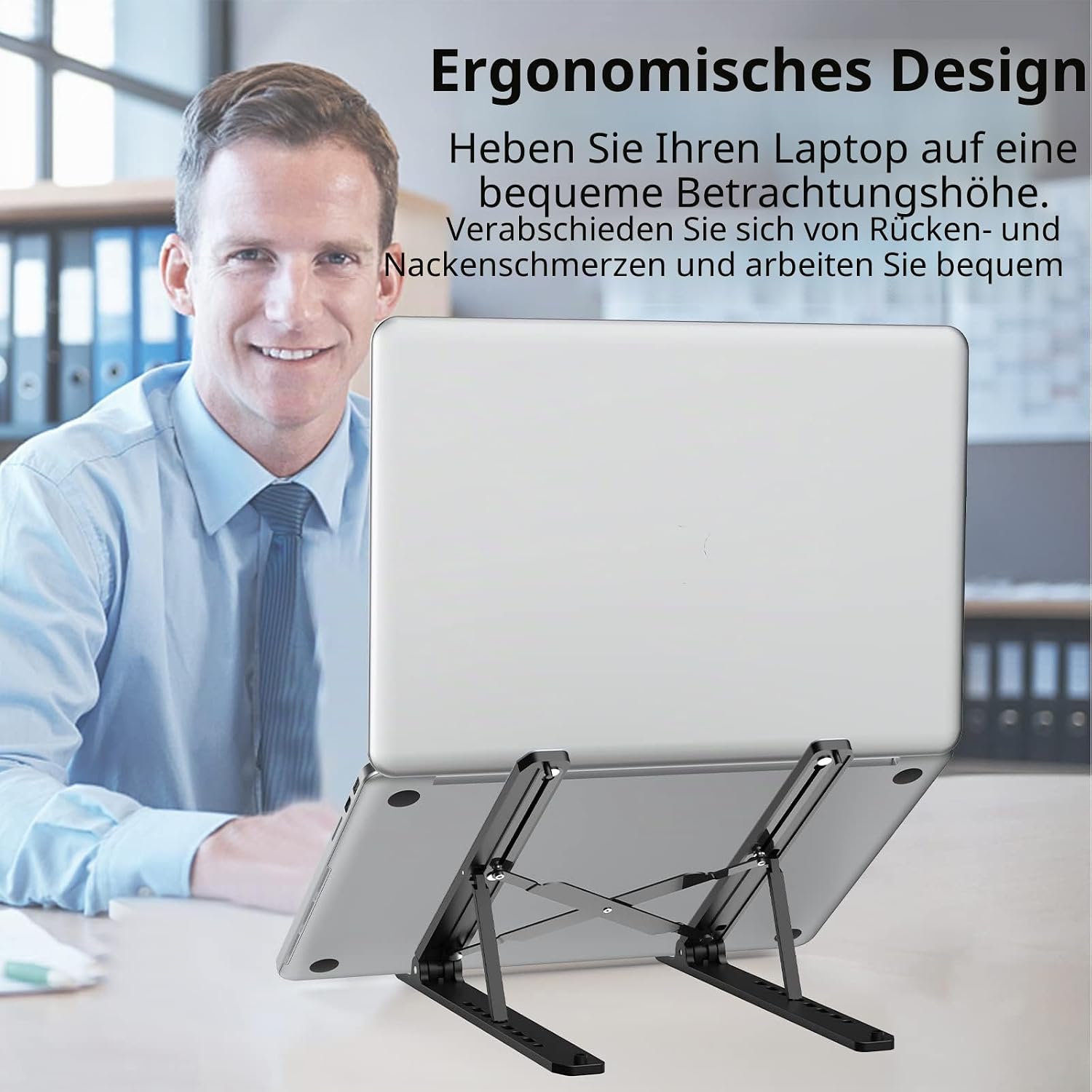Detalle 2 de Tonmom Laptop Ständer höhenverstellbar 10–15,6"