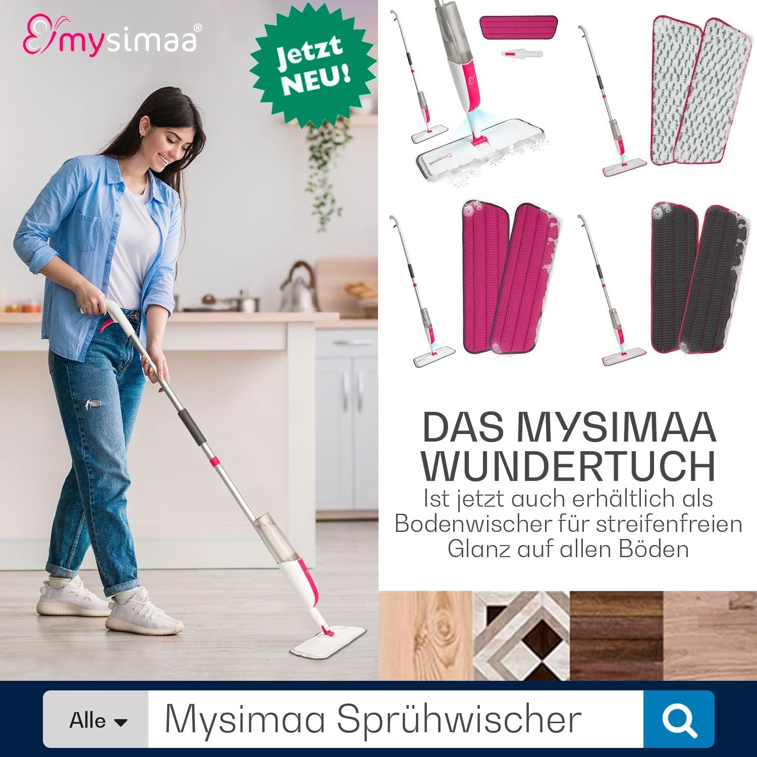 Thumbnail 5 de mysimaa Mikrofasertücher 40x40 – Fenstertuch Streifenfrei, Autopflege, Putzlappen Küche
