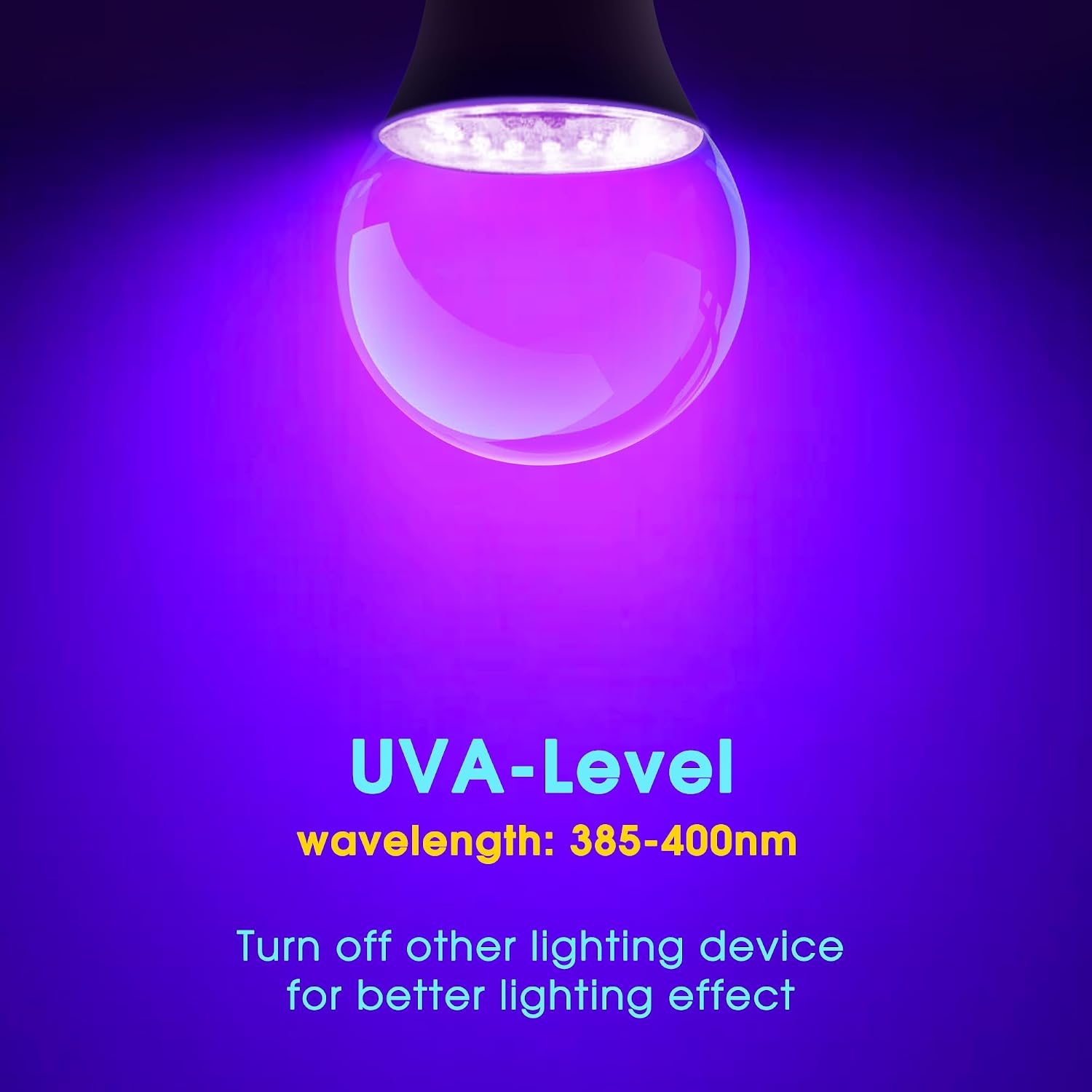 Thumbnail 2 de Briignite UV Light Bulb LED Blacklight Bulbs, A19 E26, 12W, 2-Pack
