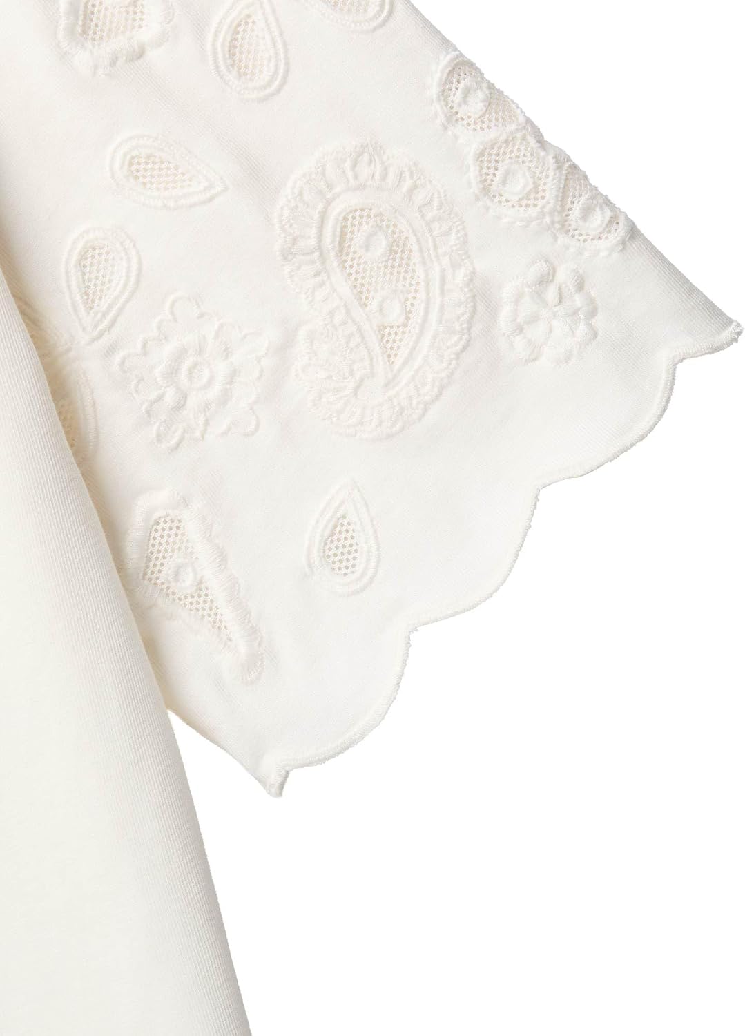 Detalle 2 de Marks & Spencer geborduurd T-shirt voor dames, boxy pasvorm in puur katoen