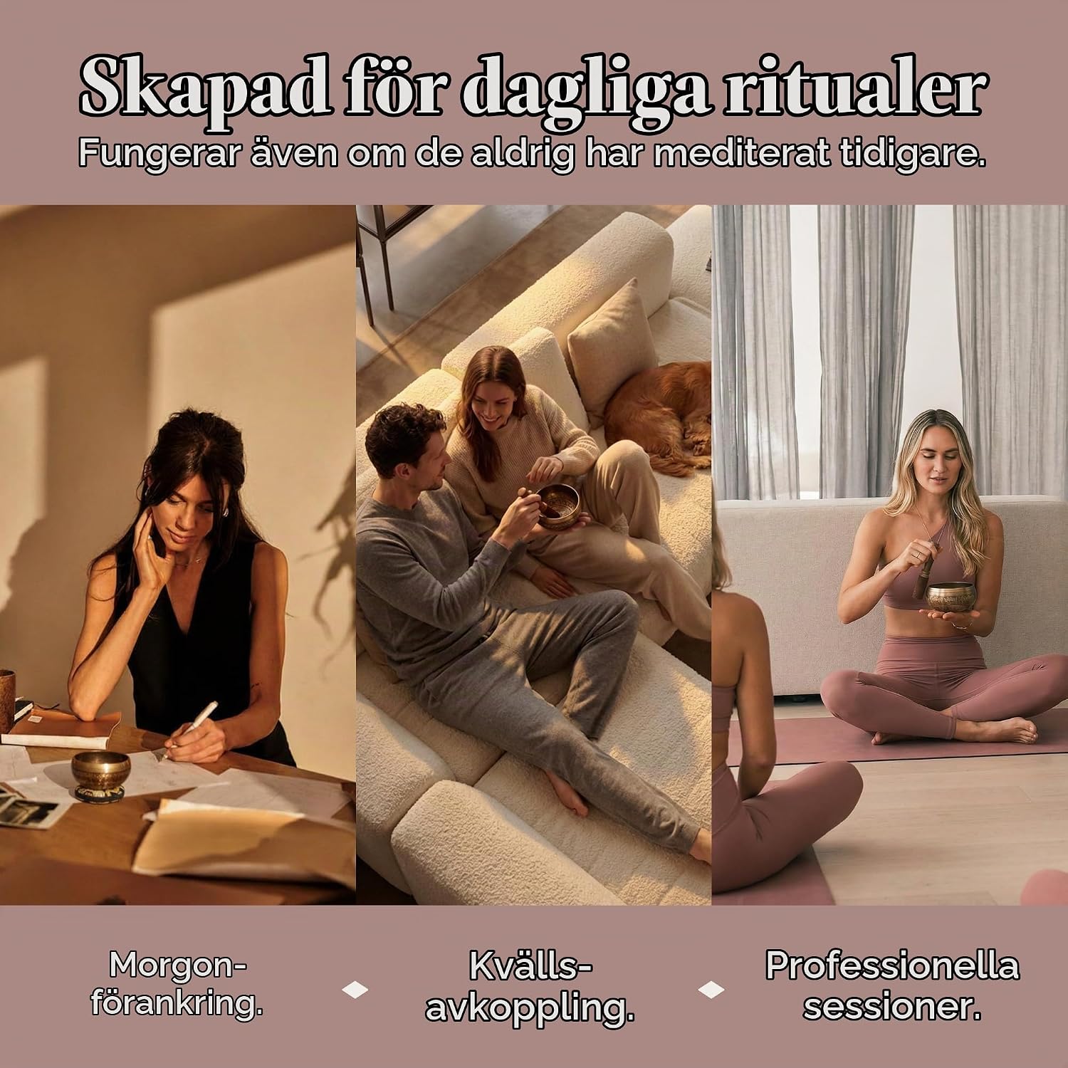 Thumbnail 6 de Silent Mind Singing Bowl Set – tibetansk klangskål med kudde och klubba