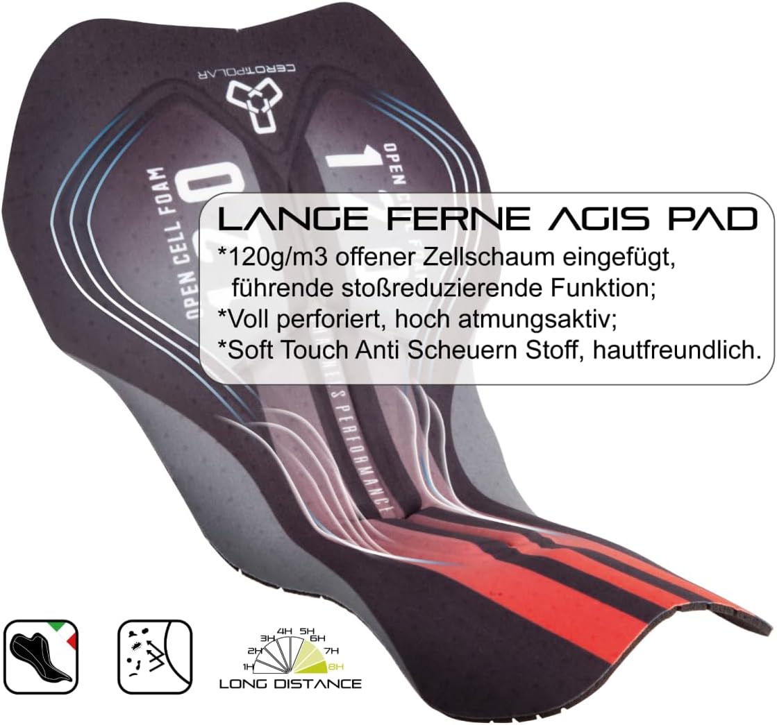 Thumbnail 4 de CEROTIPOLAR Herren-Bib Shorts mit Langstrecken-Polster und UPF50+ Sonnenschutz