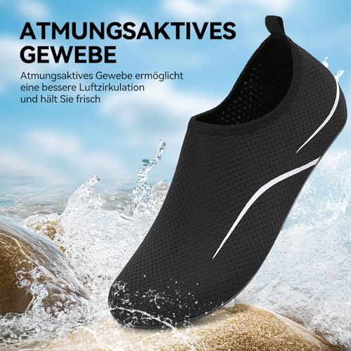 Detalle de VOLHAL Wasserschuhe Herren Damen – 787BK39EU, Unisex-Strandschuhe, Schnell trocknend und rutschfest