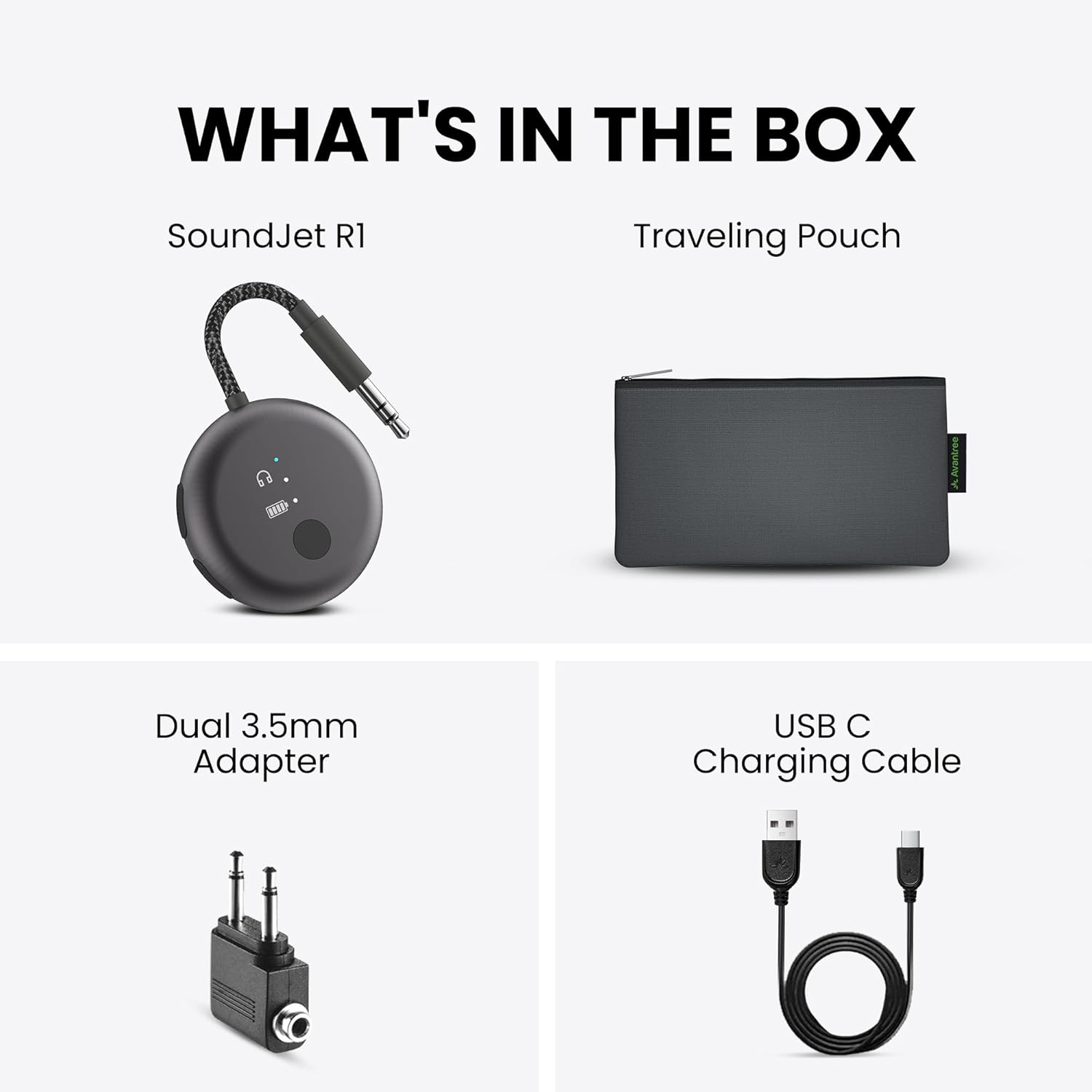 Thumbnail 6 de Avantree SoundJet R1: Airplane Bluetooth Transmitter for AirPods – aptX Adaptive, 25h Battery
