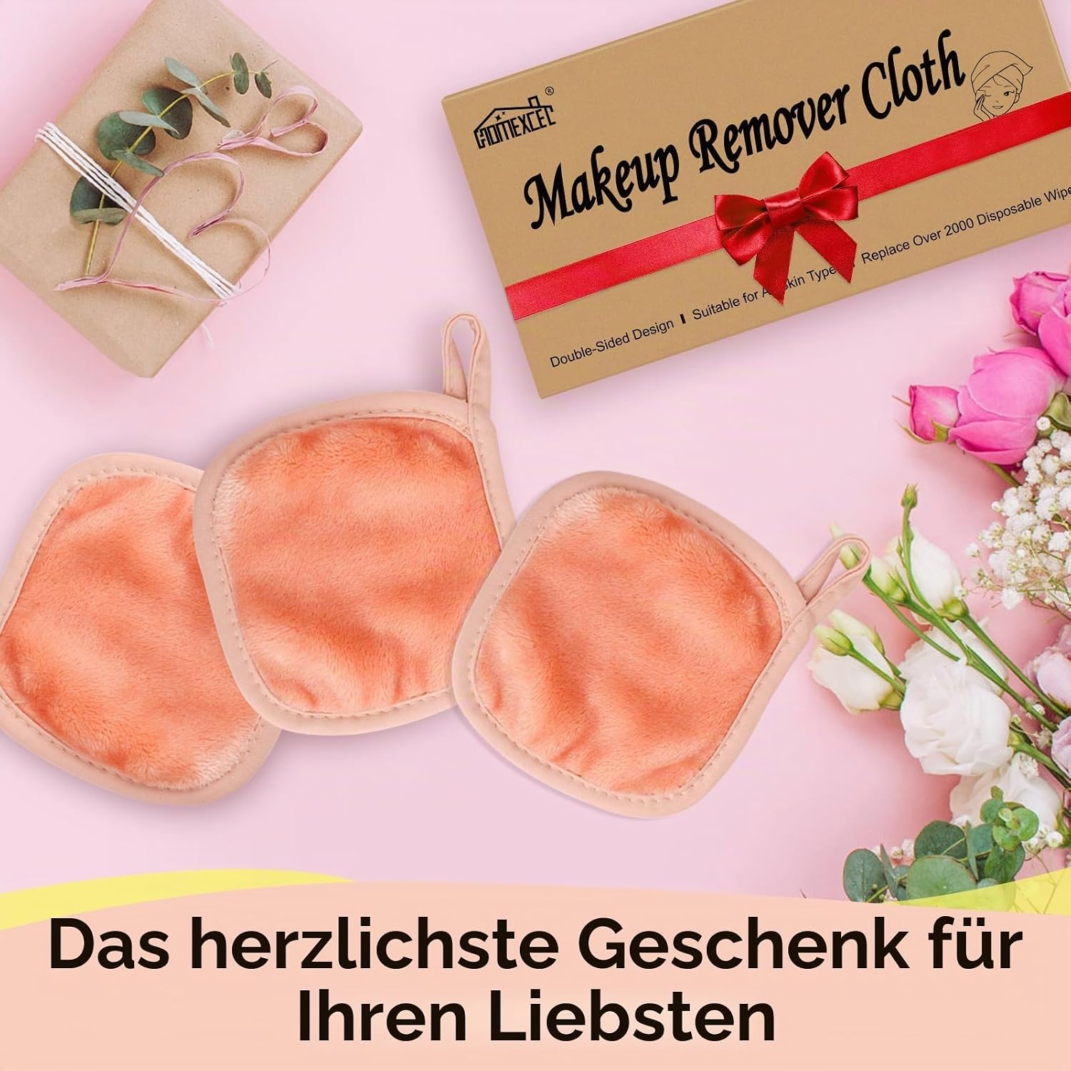 Thumbnail 6 de HOMEXCEL Mikrofaser-Abschminktuch Rosa – Wiederverwendbar, ultrasanft, 12 Stück (5 x 5 Zoll)