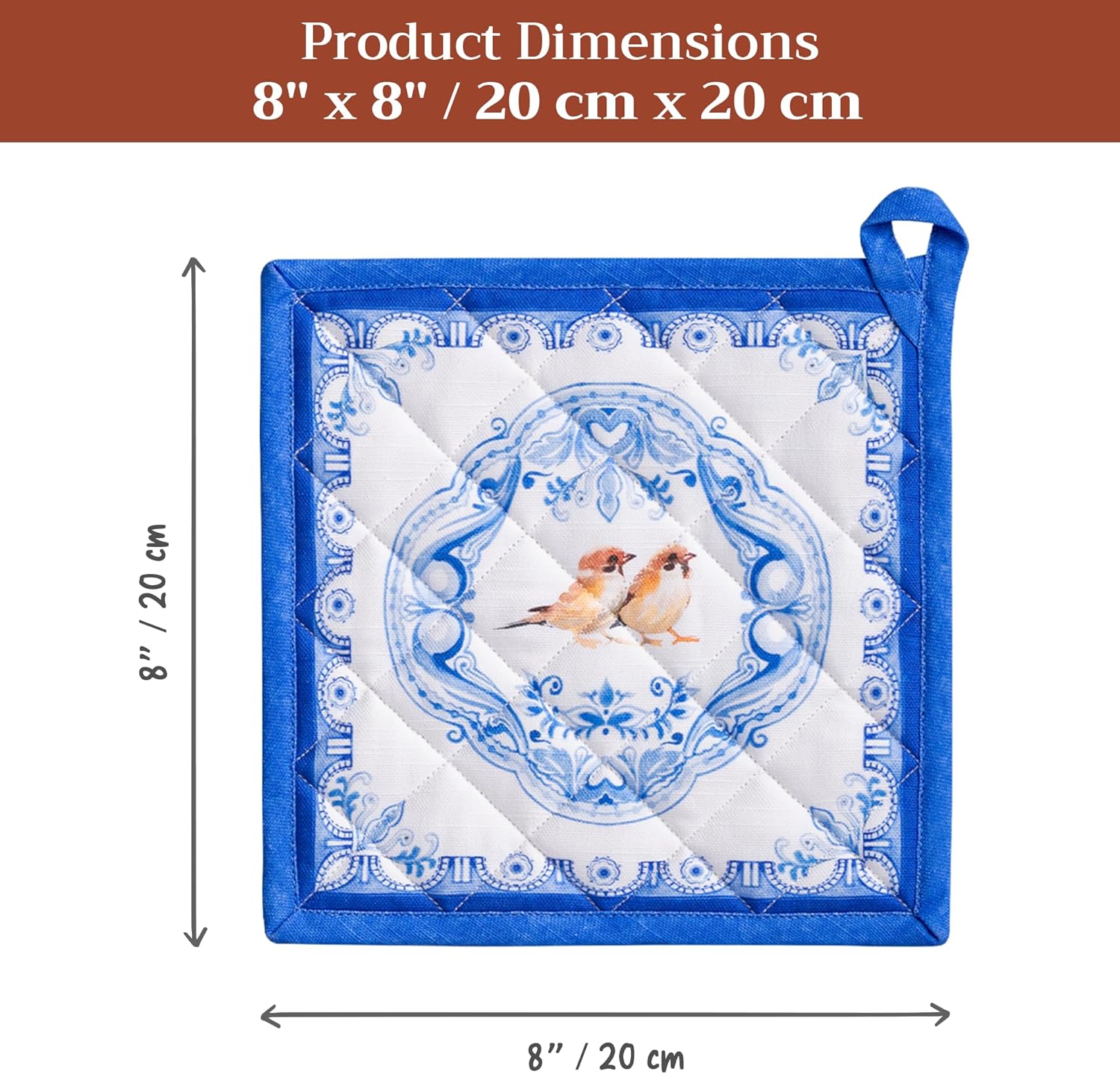Thumbnail 6 de Maison d'Hermine Topflappen-Set (2er-Pack) aus 100% Baumwolle, hitzebeständig, 20 x 20 cm