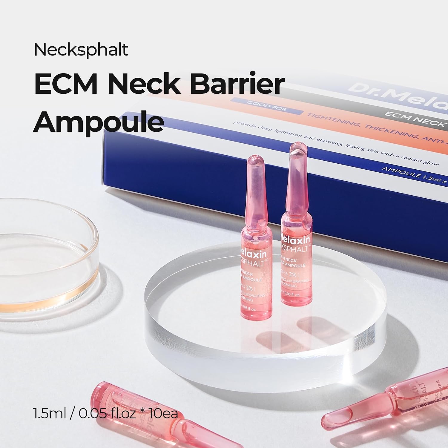 Detalle 2 de DR.MELAXIN Neck Tightening Ampoule (Firming & Lifting) for Neck Wrinkles & Sagging Skin