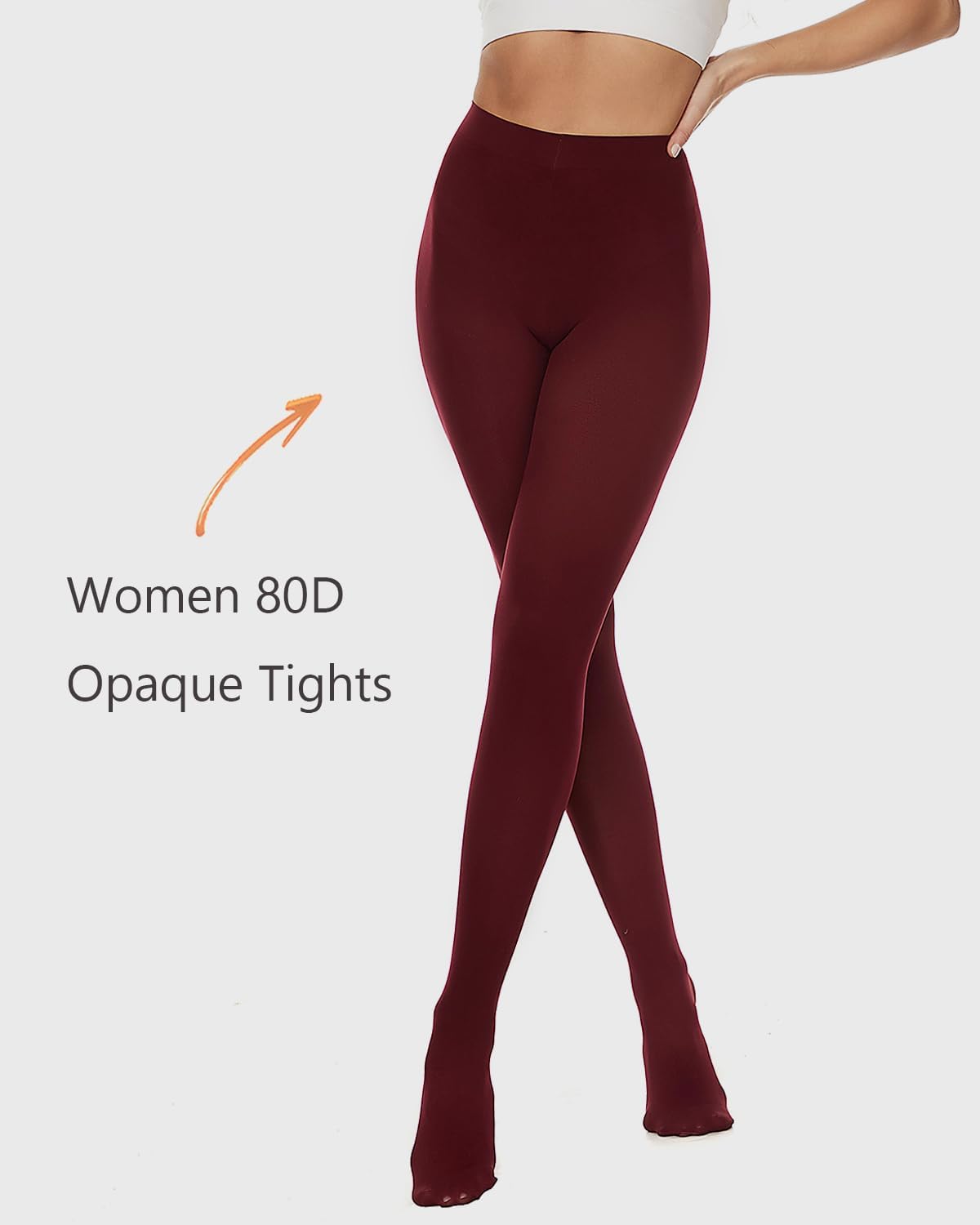 Detalle de DUCMODA Collant taille haute 80D pour femme