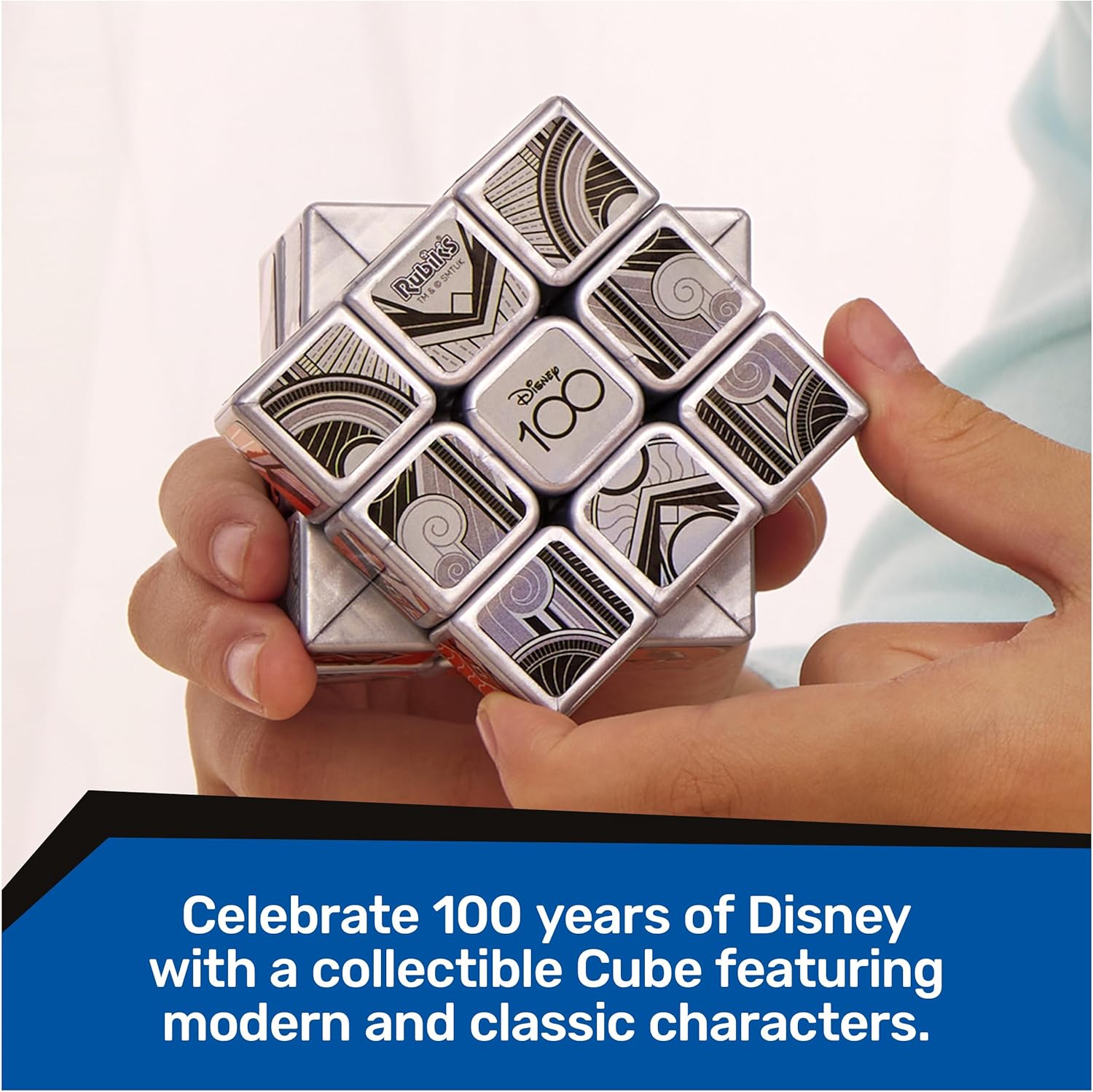 Thumbnail 2 de Rubik’s Zauberwürfel Disney 100 Jubiläum 3x3 Metallic Platin – 3x3 Zauberwürfel mit Disney-Motiven