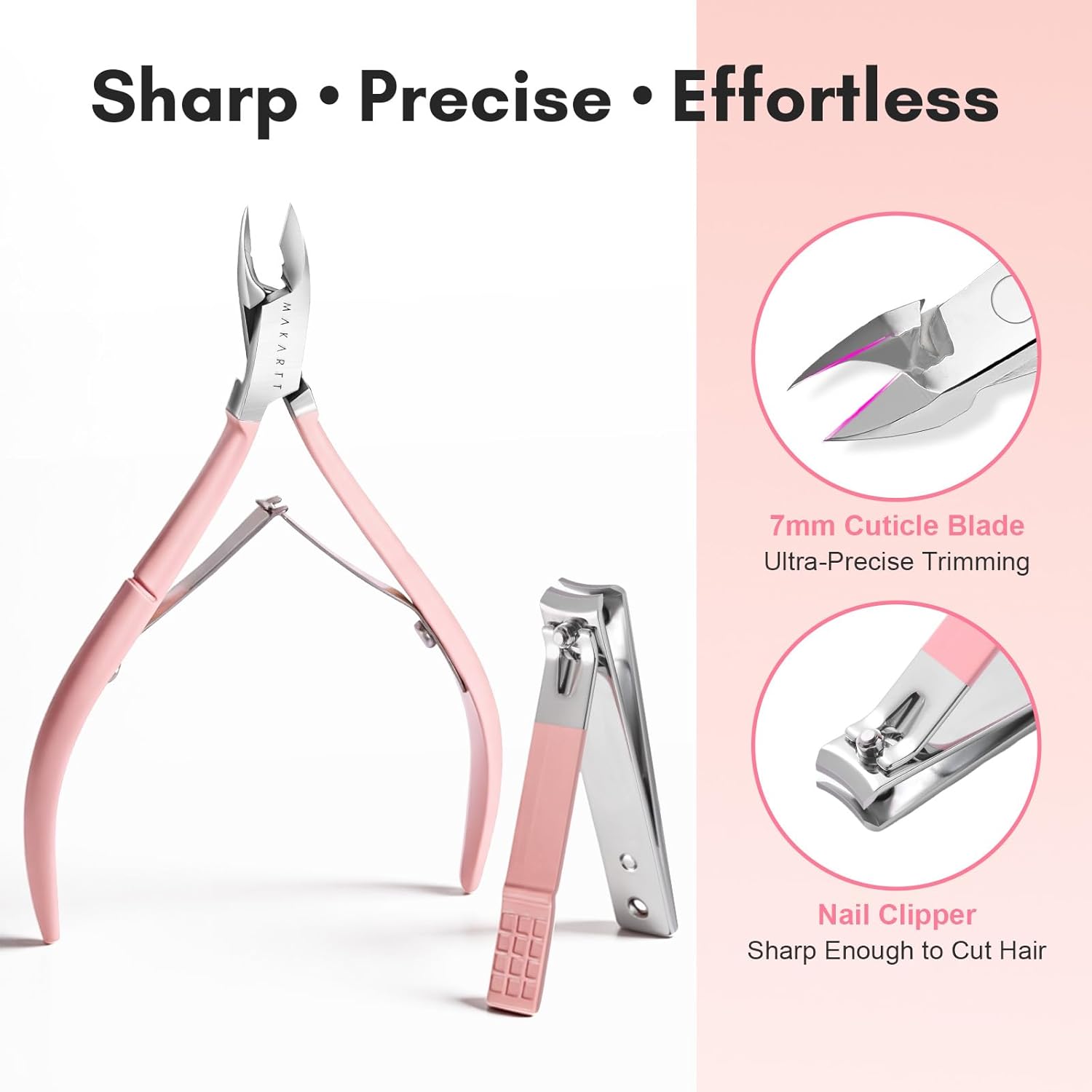Thumbnail 1 de Makartt Cuticle Cutter with Pusher and Nipper – Cuticle Remover Tool Set