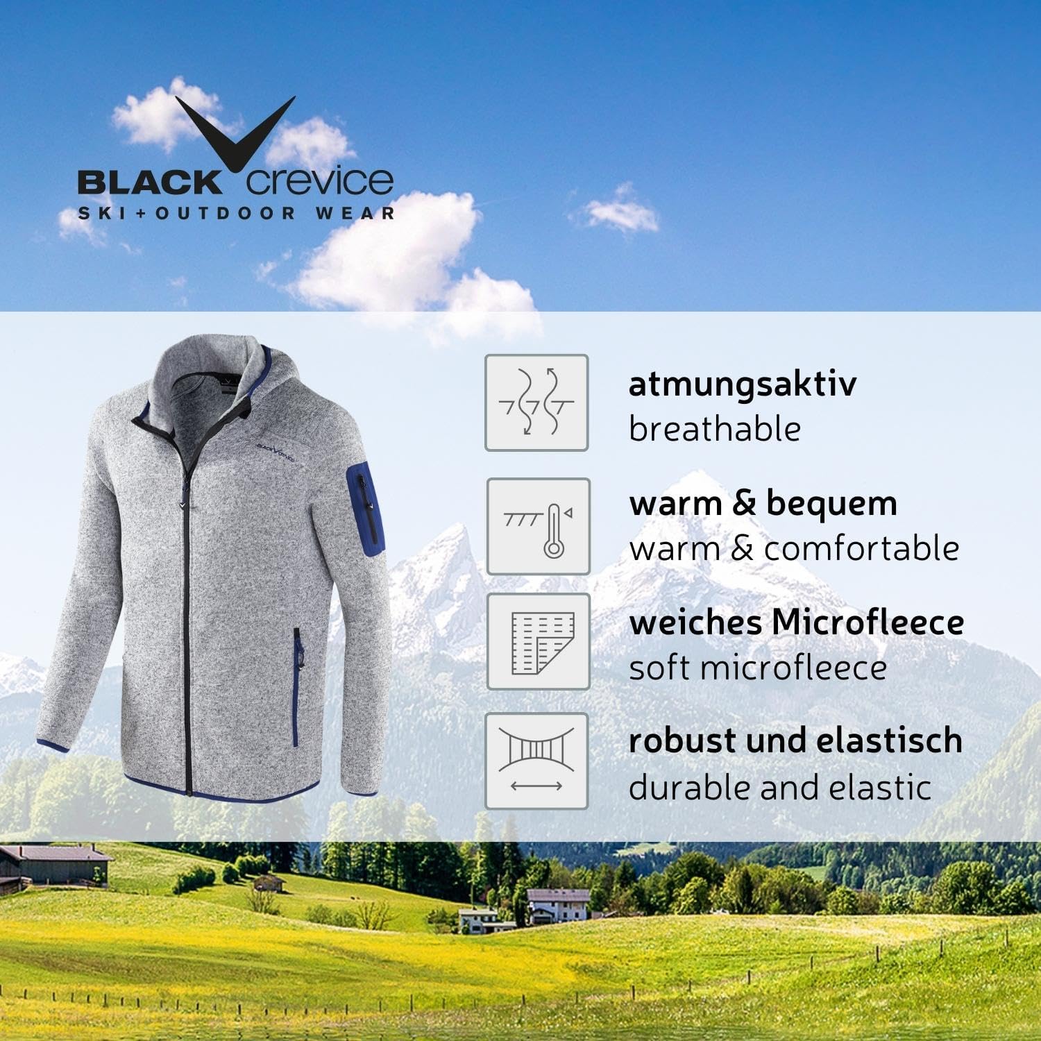 Detalle de Black Crevice Giacca di pile in velluto a coste con cappuccio da uomo