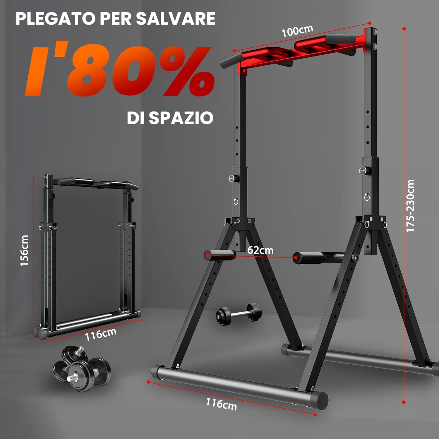 Thumbnail 3 de WATBKHE Power Tower Dip Station torre multifunzione per trazioni e dip 💪