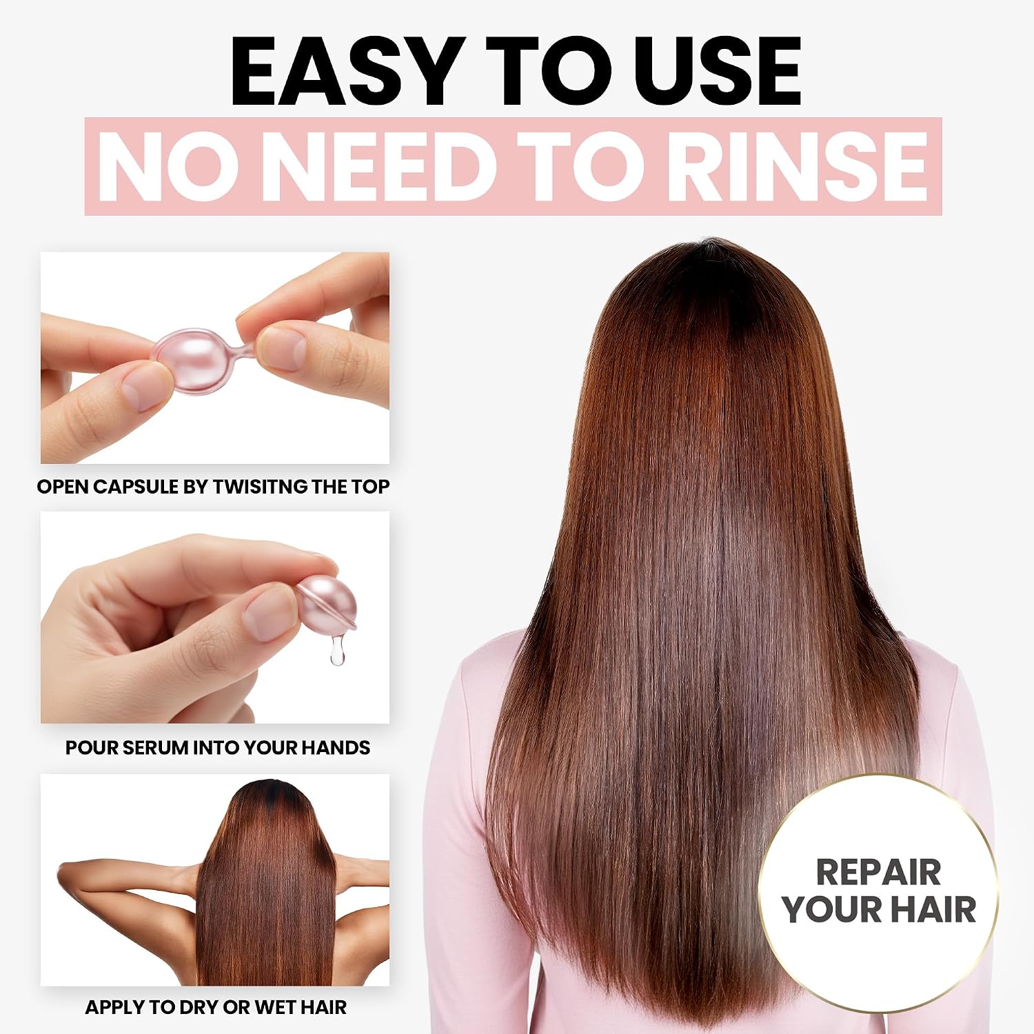 Detalle de ELLA BELLA Keratin Hair Serum Capsules