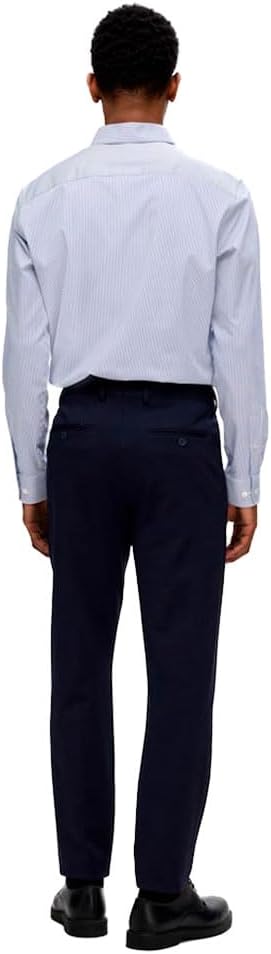Detalle de Selected Homme Shirt Slim Fit Stretch: camicia aderente, versatile e confortevole