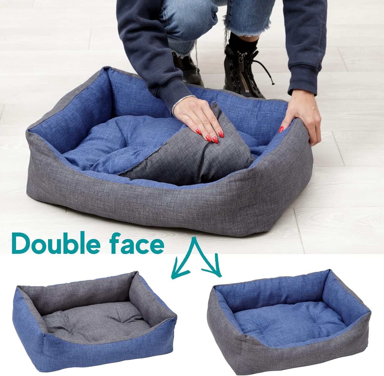 Detalle de Baroni Home cuccia per cane tessuto L 70x85