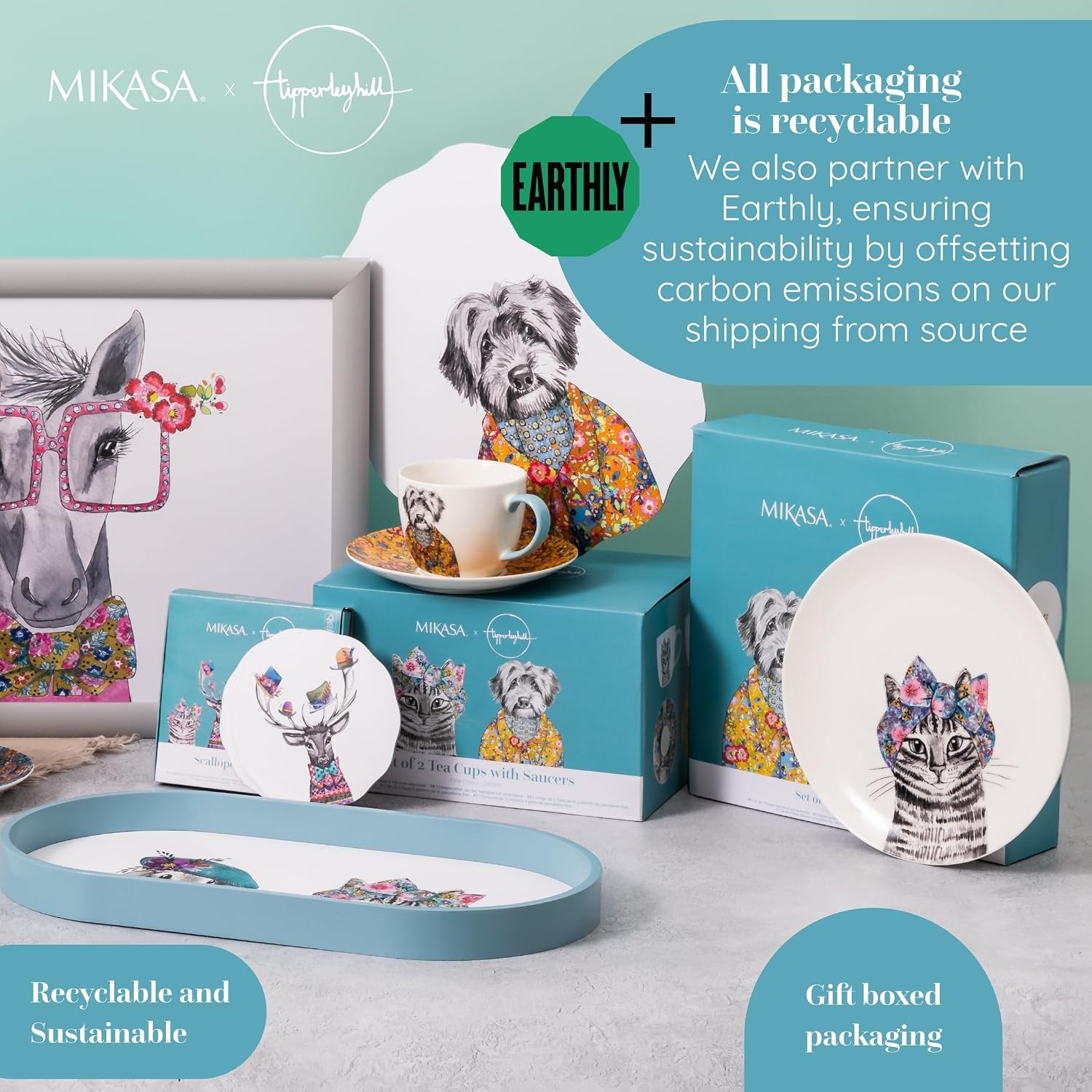 Thumbnail 5 de Mikasa Tipperleyhill Glass Worktop Protector (40 x 30cm) – quirky illustrated dog worktop saver