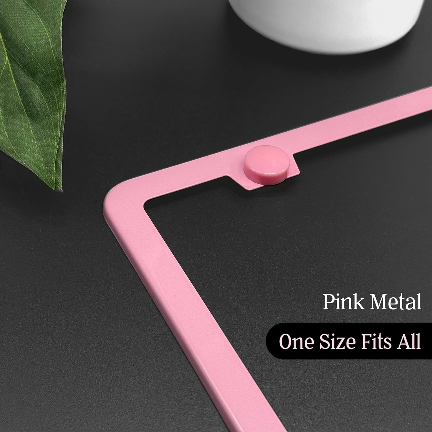 Detalle de Premium Princess Pink License Plate Frames – 2 Pack