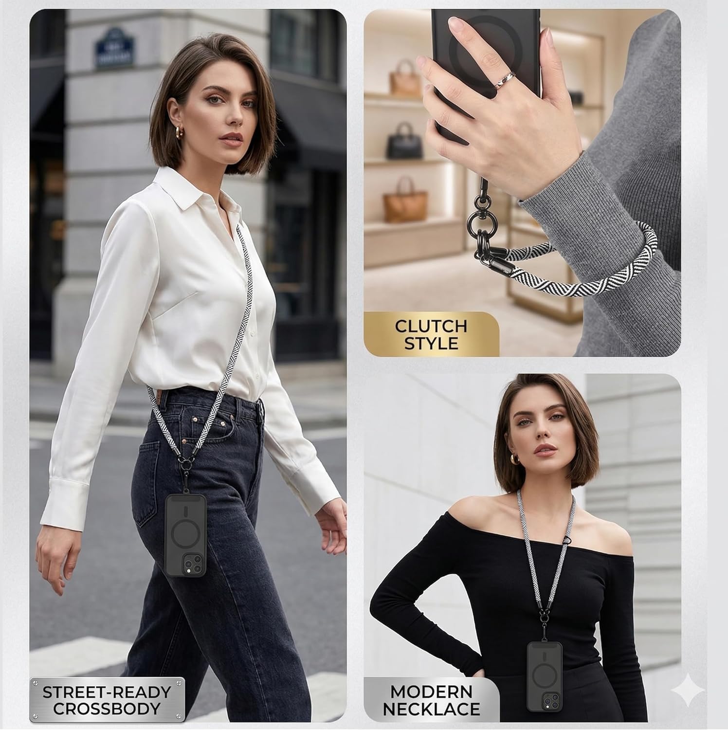 Thumbnail 1 de Horktrust 3-in-1 Universal Handykette mit Crossbody-Lanyard, Brillenhalter & Kopfhörerhaken – für Smartphone