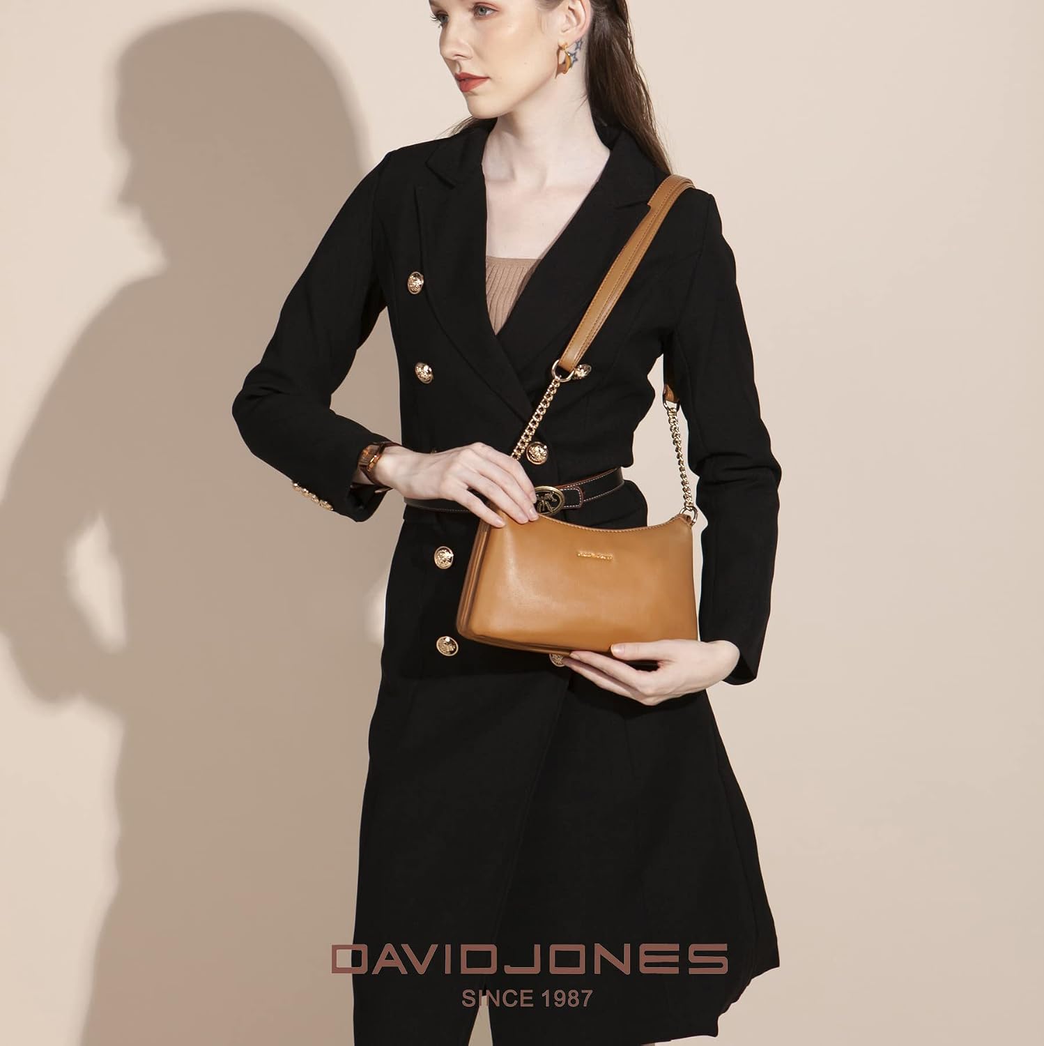 Detalle 2 de David Jones - Bolso Bandolera Pequeño con Compartimentos