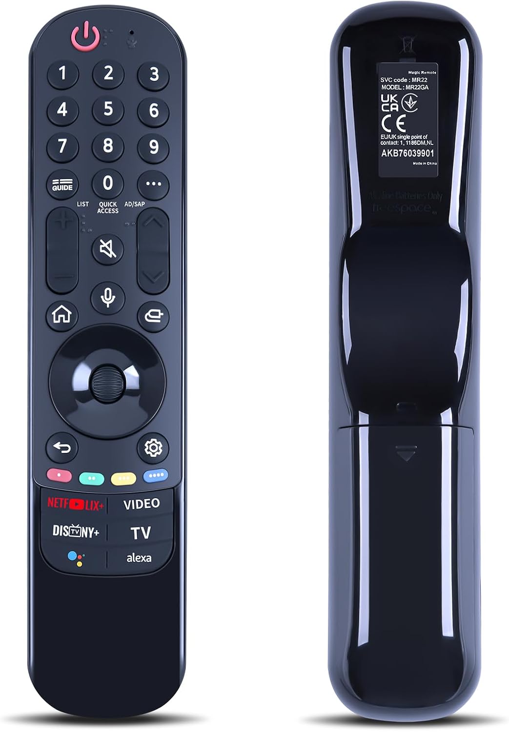Detalle de TCNOUMT AKB76039901 MR22GA IR Remote for LG Smart TV – 6 Channel Shortcuts (No Voice, Magic or Pointer)